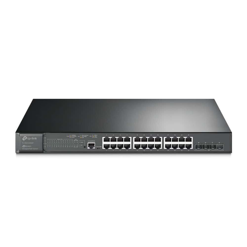 TP-Link TL-SG3428XMP netwerk-switch Managed L2/L3 Gigabit Ethernet (10/100/1000) Power over Ethernet (PoE) 1U Zwart (SG3428XMP) thumbnail TP-Link TL-SG3428XMP netwerk-switch Managed L2/L3 Gigabit Ethernet (10/100/1000) Power over Ethernet (PoE) 1U Zwart (SG3428XMP) thumbnail