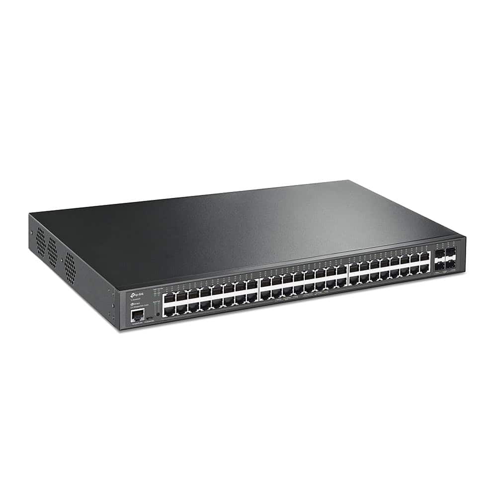 TP-Link TL-SG3452XP netwerk-switch Managed L2+ Gigabit Ethernet (10/100/1000) Power over Ethernet (PoE) 1U Zwart (SG3452XP) thumbnail TP-Link TL-SG3452XP netwerk-switch Managed L2+ Gigabit Ethernet (10/100/1000) Power over Ethernet (PoE) 1U Zwart (SG3452XP) thumbnail