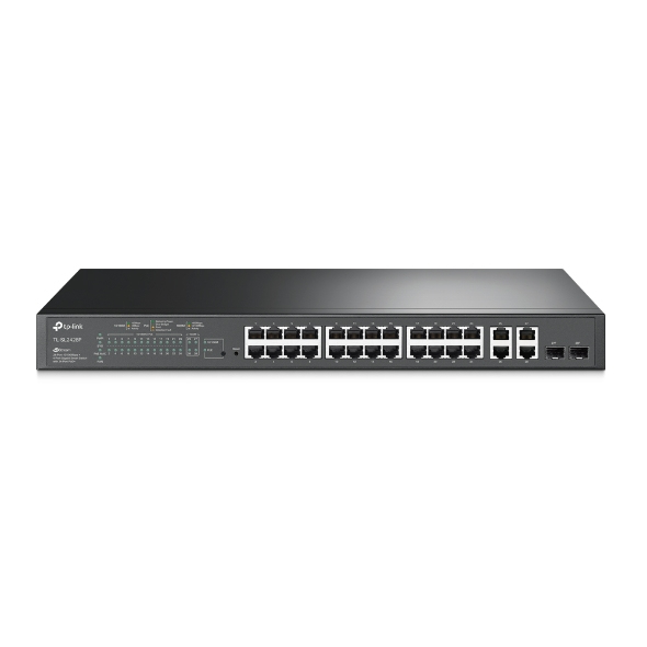 TP-Link T1500-28PCT Managed L2 Fast Ethernet (10/100) Power over Ethernet (PoE) 1U Zwart (SL2428P) thumbnail