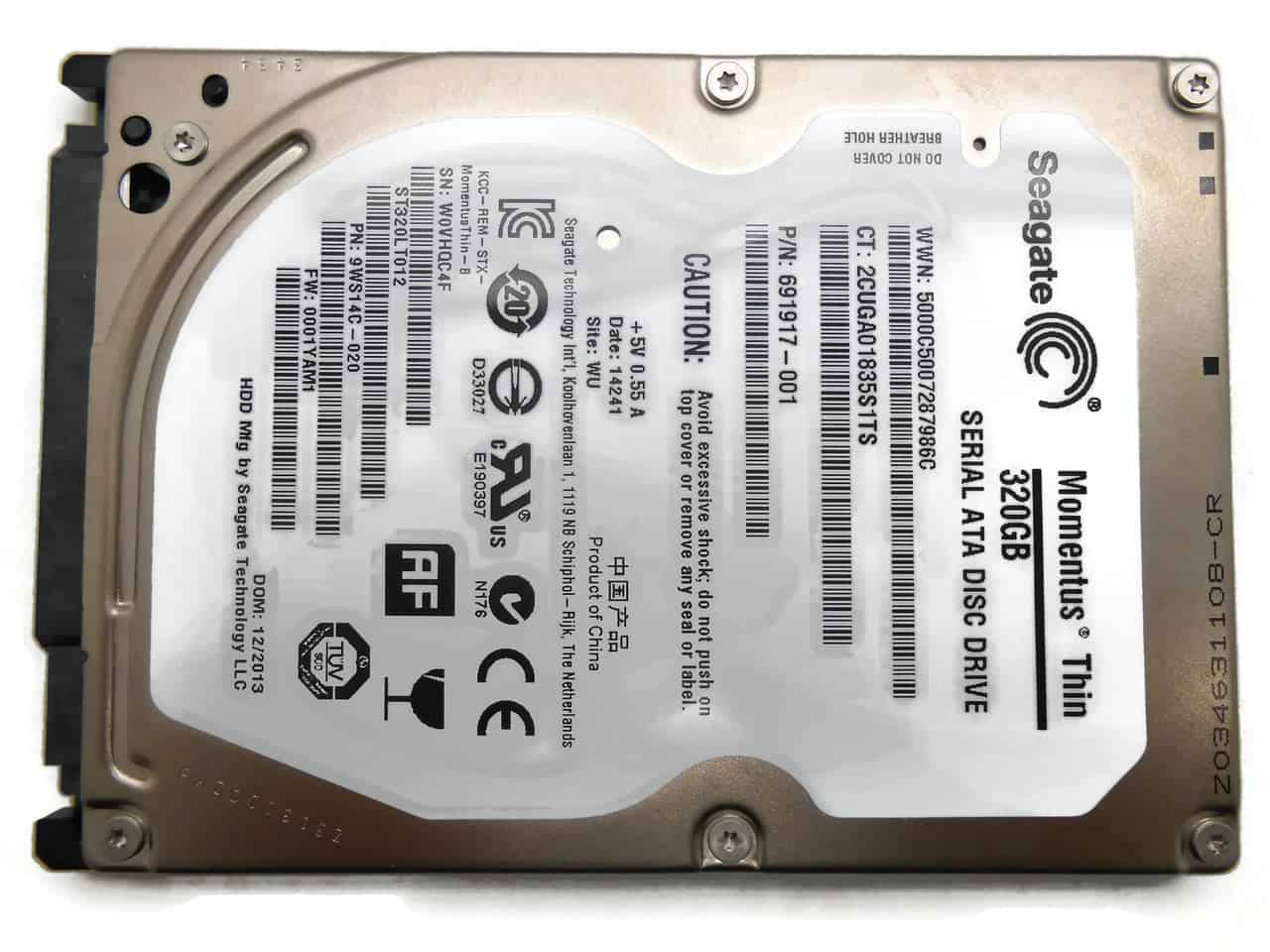 HP 320GB hard disk drive replacement kit (691917-001) thumbnail