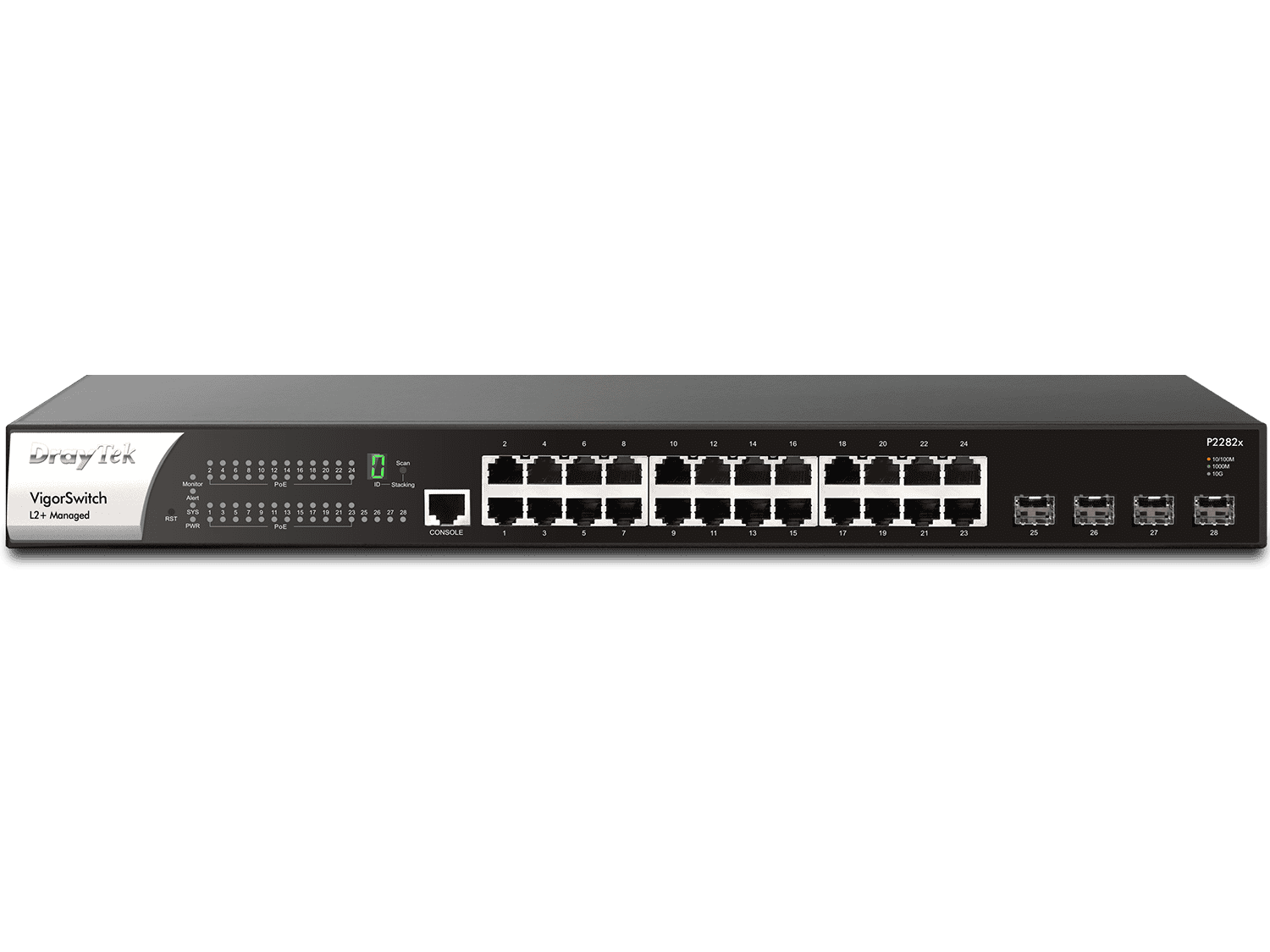 Draytek Switch 440mm DrayTek VigorSwitch  P-2282X  4*SFP+/24*GE/PoE+ retail (VSWITCHP2282X-DE-AT-CH) thumbnail