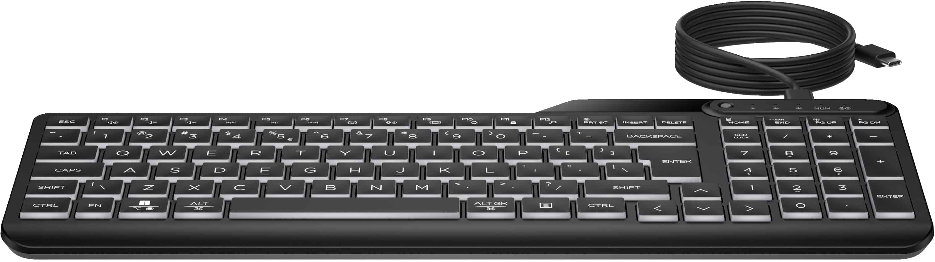 HP 400 backlit toetsenbord met kabel (7N7C0AA#ABB) thumbnail
