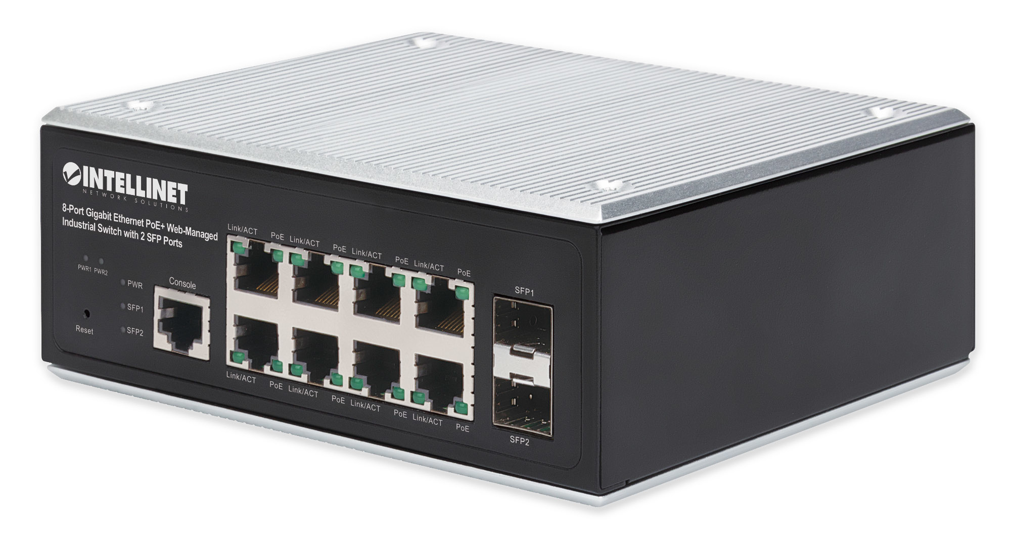 Intellinet 508278 netwerk-switch Managed L2+/L3 Gigabit Ethernet (10/100/1000) Power over Ethernet (PoE) Zwart (508278) thumbnail