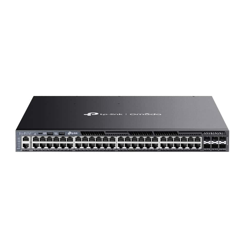 TP-Link Omada SG6654XHP netwerk-switch Managed L3 Gigabit Ethernet (10/100/1000) Power over Ethernet (PoE) 1U Zwart (SG6654XHP) thumbnail TP-Link Omada SG6654XHP netwerk-switch Managed L3 Gigabit Ethernet (10/100/1000) Power over Ethernet (PoE) 1U Zwart (SG6654XHP) thumbnail
