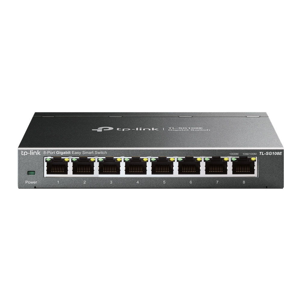 TP-Link TL-SG108E Managed L2 Gigabit Ethernet (10/100/1000) Zwart (SG108E) thumbnail