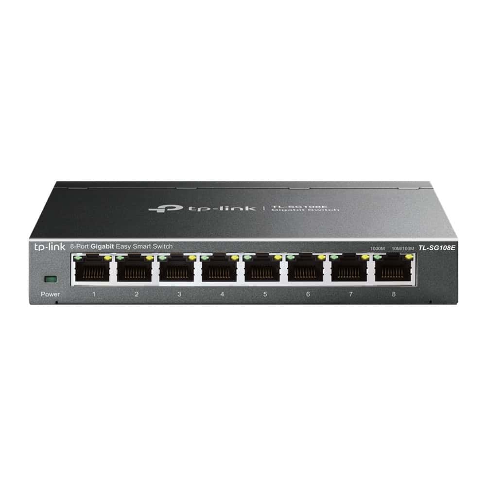 TP-Link TL-SG108E Managed L2 Gigabit Ethernet (10/100/1000) Zwart (SG108E) thumbnail