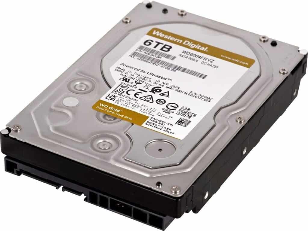 Western Digital WD6004FRYZ Gold, 6 TB, 3.5 SATA3, 256 MB, 7200 RPM, 255 MB/s (WD6004FRYZ) thumbnail