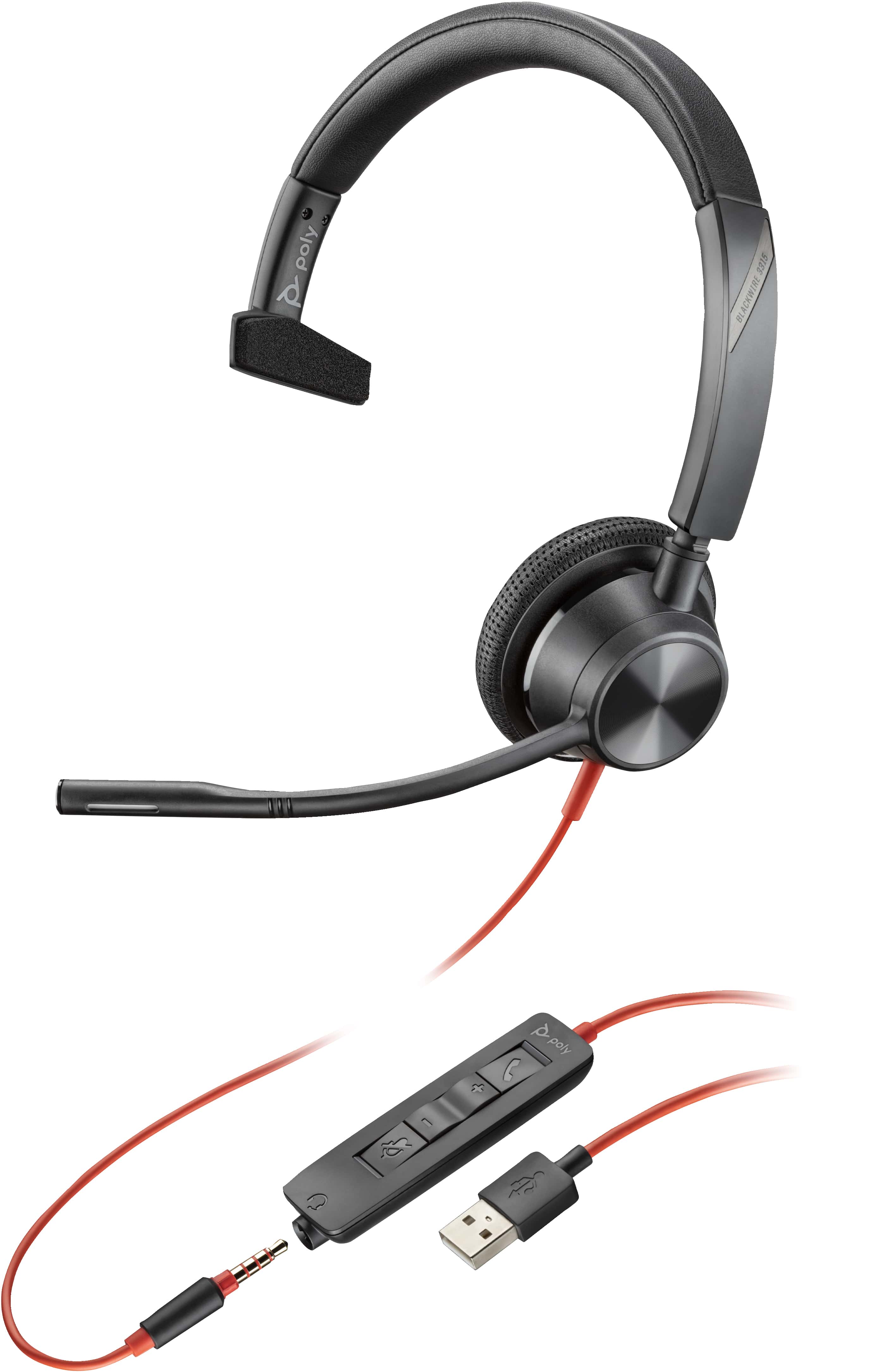 POLY Blackwire 3315 USB-A Headset (76J12AA) thumbnail