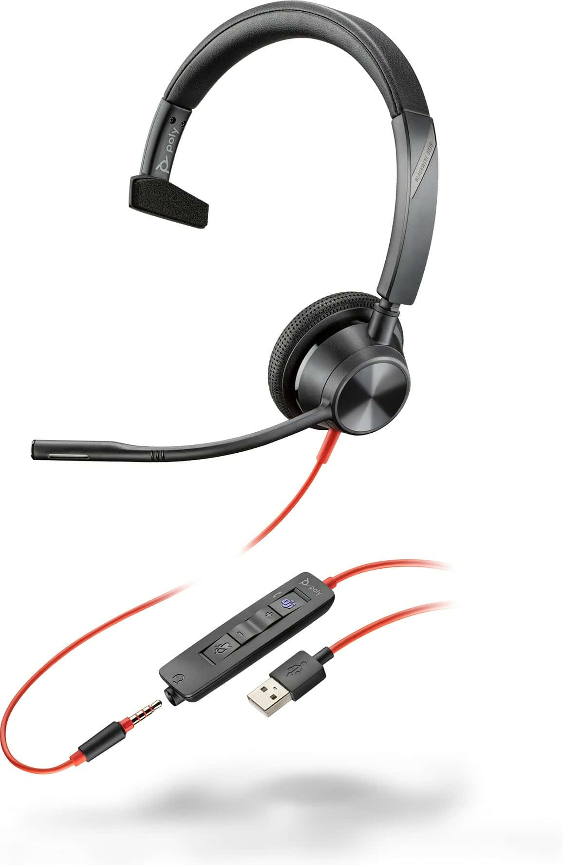 POLY Blackwire 3315 Microsoft Teams Certified USB-A Headset (76J13AA) thumbnail