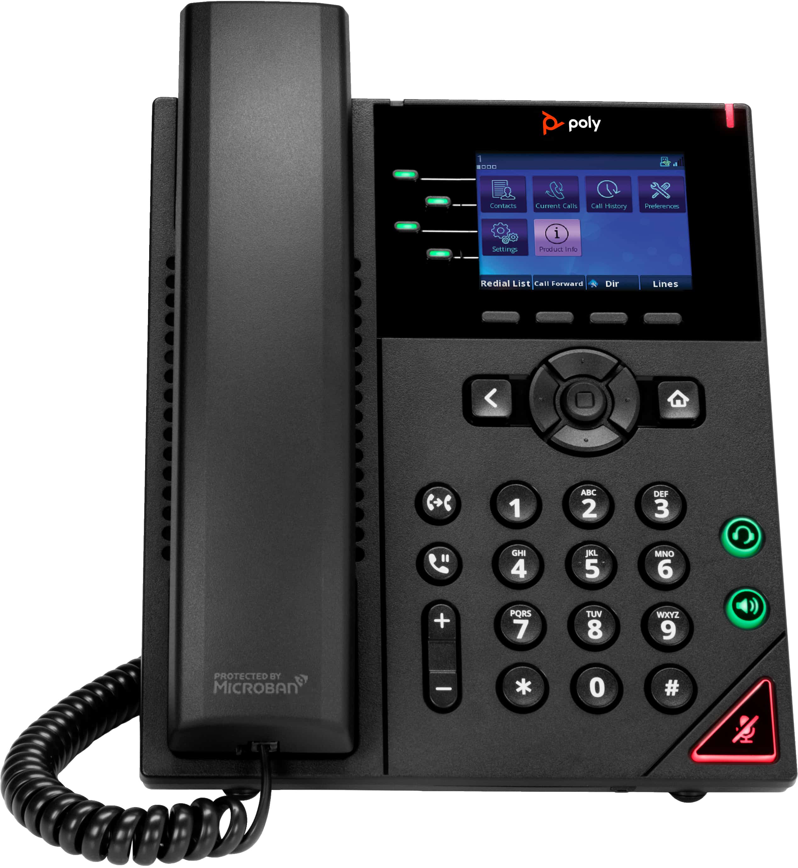 POLY OBi VVX 250 4-lijns IP-telefoon met PoE-ondersteuning (89B58AA) thumbnail