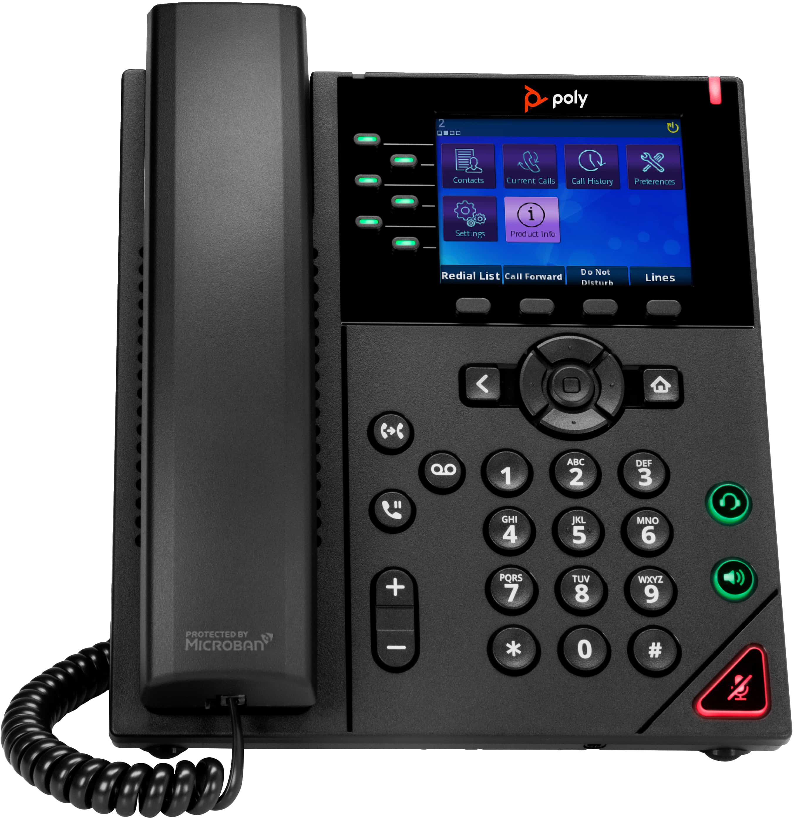POLY OBi VVX 350 6-lijns IP-telefoon met PoE-ondersteuning (89B59AA) thumbnail