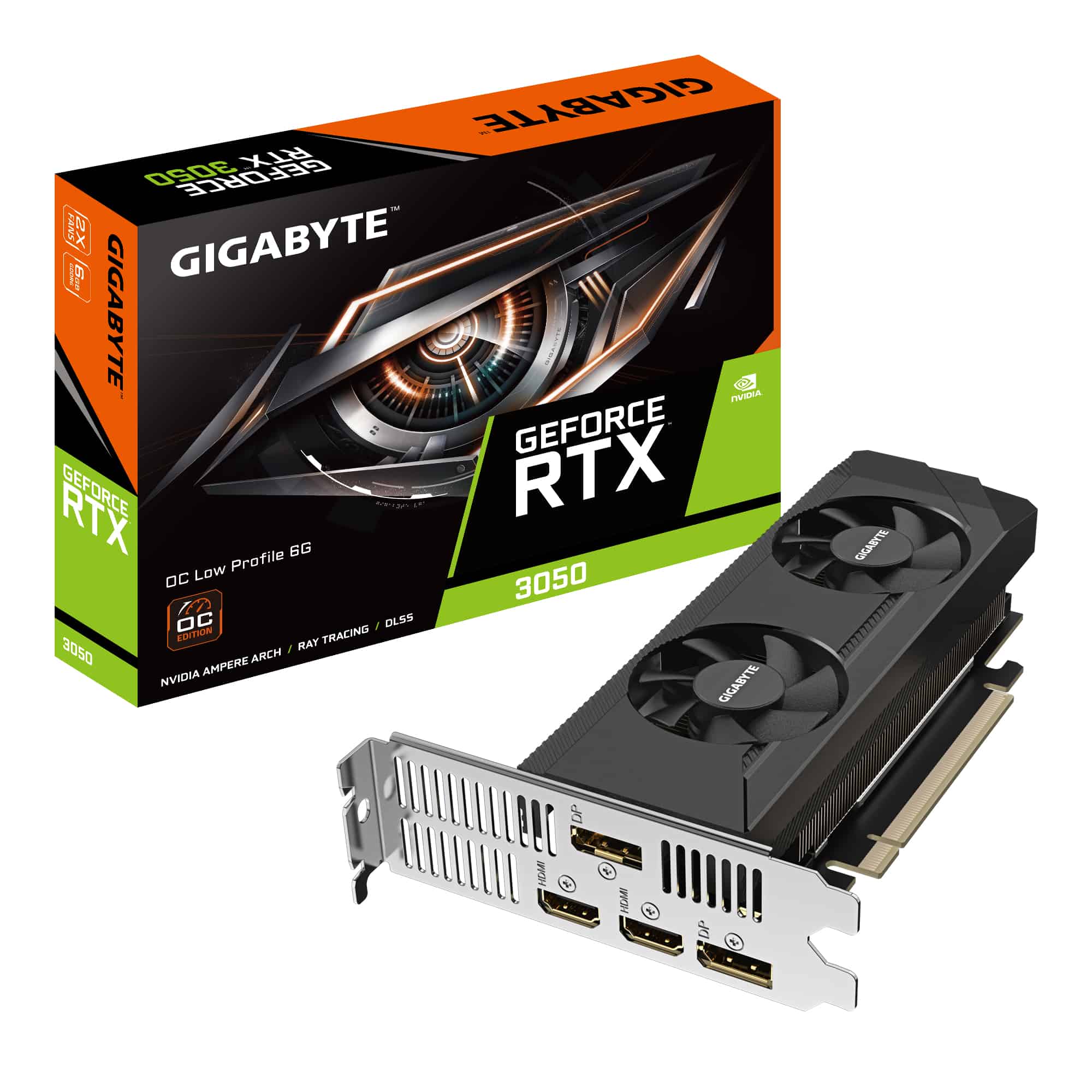 Gigabyte GeForce RTX 3050 OC Low Profile 6G NVIDIA 6 GB GDDR6 (GV-N3050OC-6GL) thumbnail