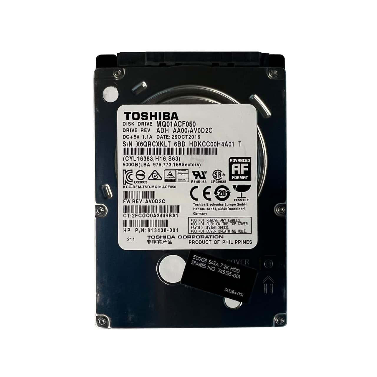 HP SPS-HDD 500GB 7.2K 2.5 SATA-6G ENT (745135-001) thumbnail