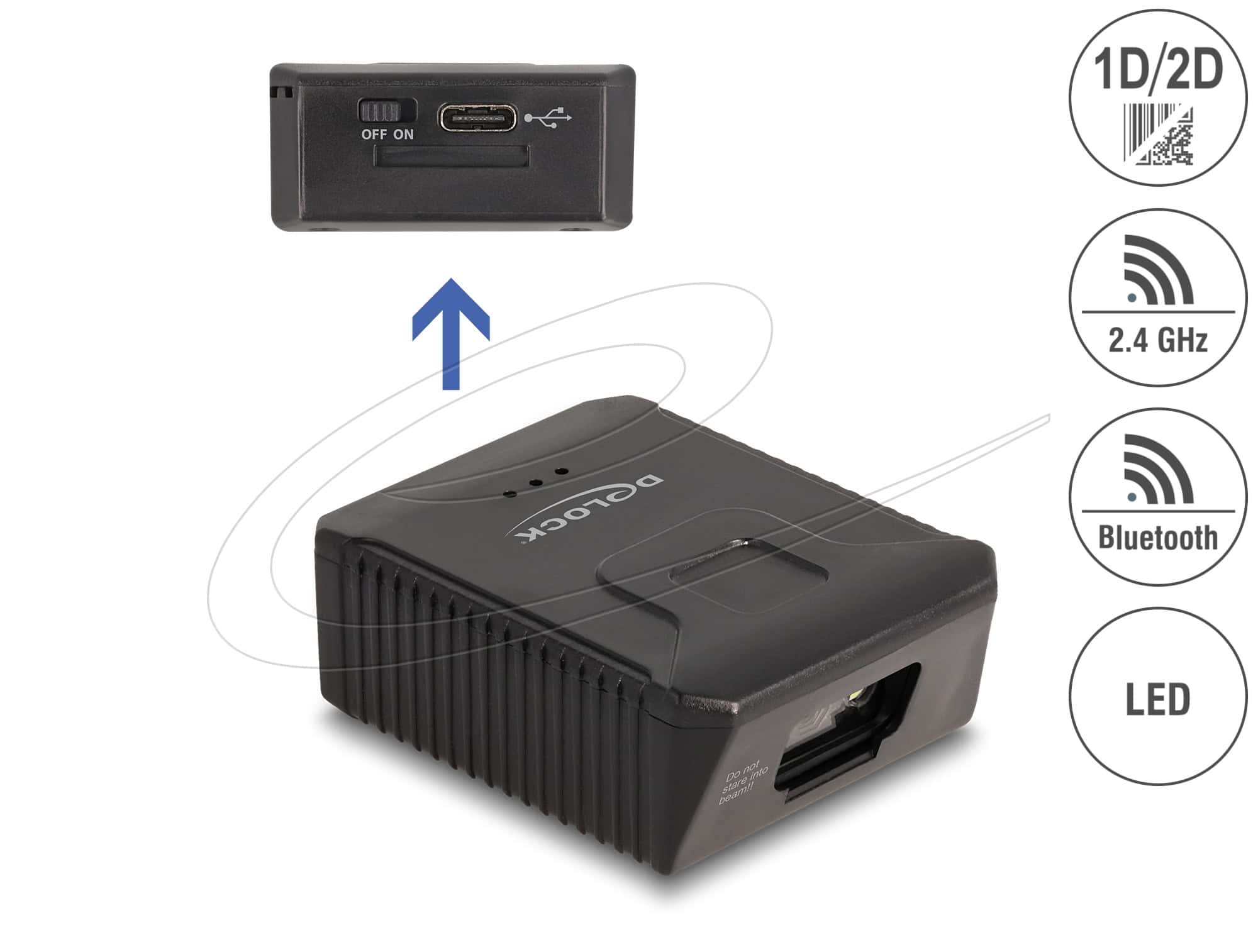 DELOCK Wearable Barcode Scanner für Handschuh 90606 & 90609 (90605) thumbnail