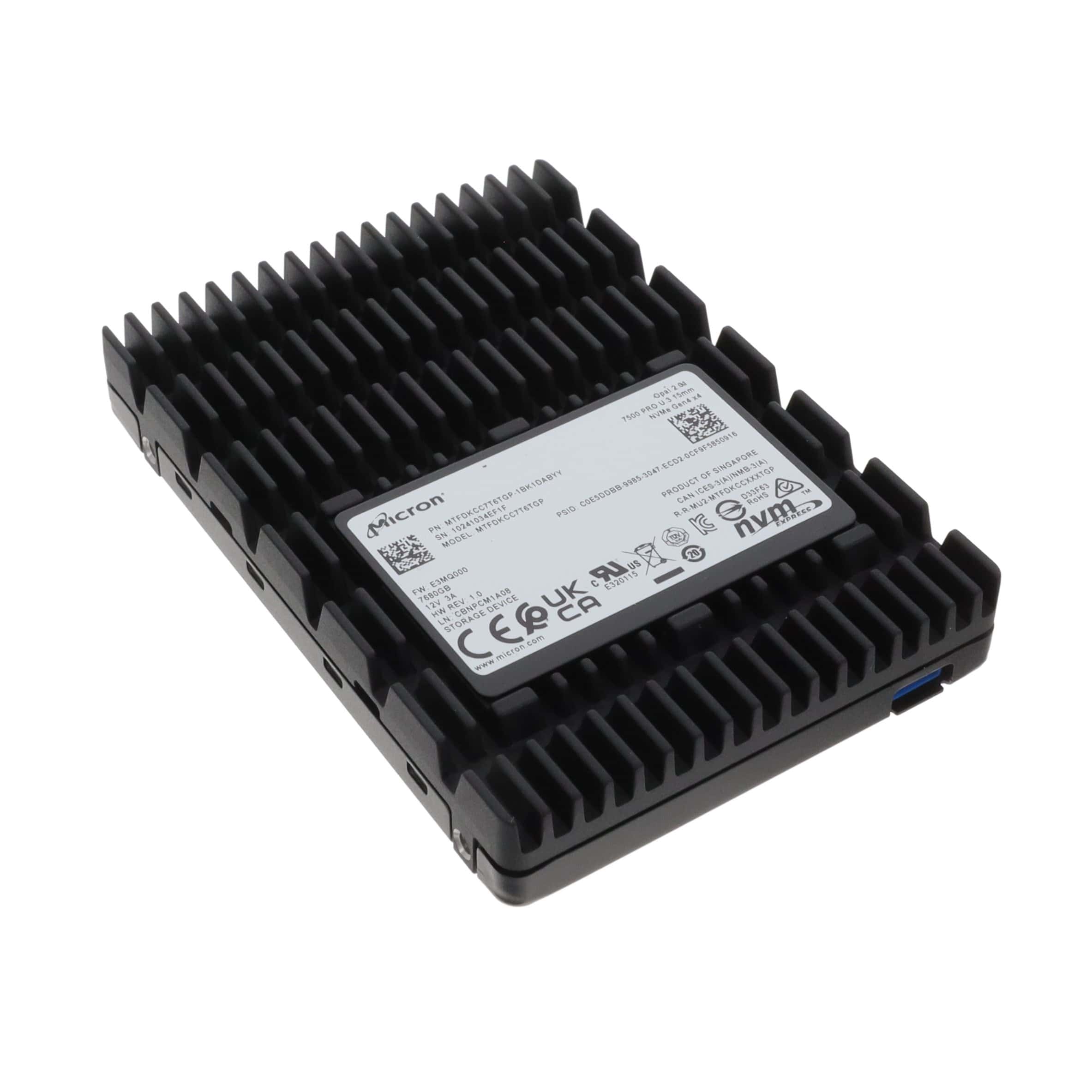 Micron SSD Micron 7500 PRO 7.68TB NVMe PCIe 4.0 U.3 (15mm) (DWPD 1) TCG | MTFDKCC7T6TGP-1BK1DABYYR (MTFDKCC7T6TGP-1BK1DABYYR) thumbnail