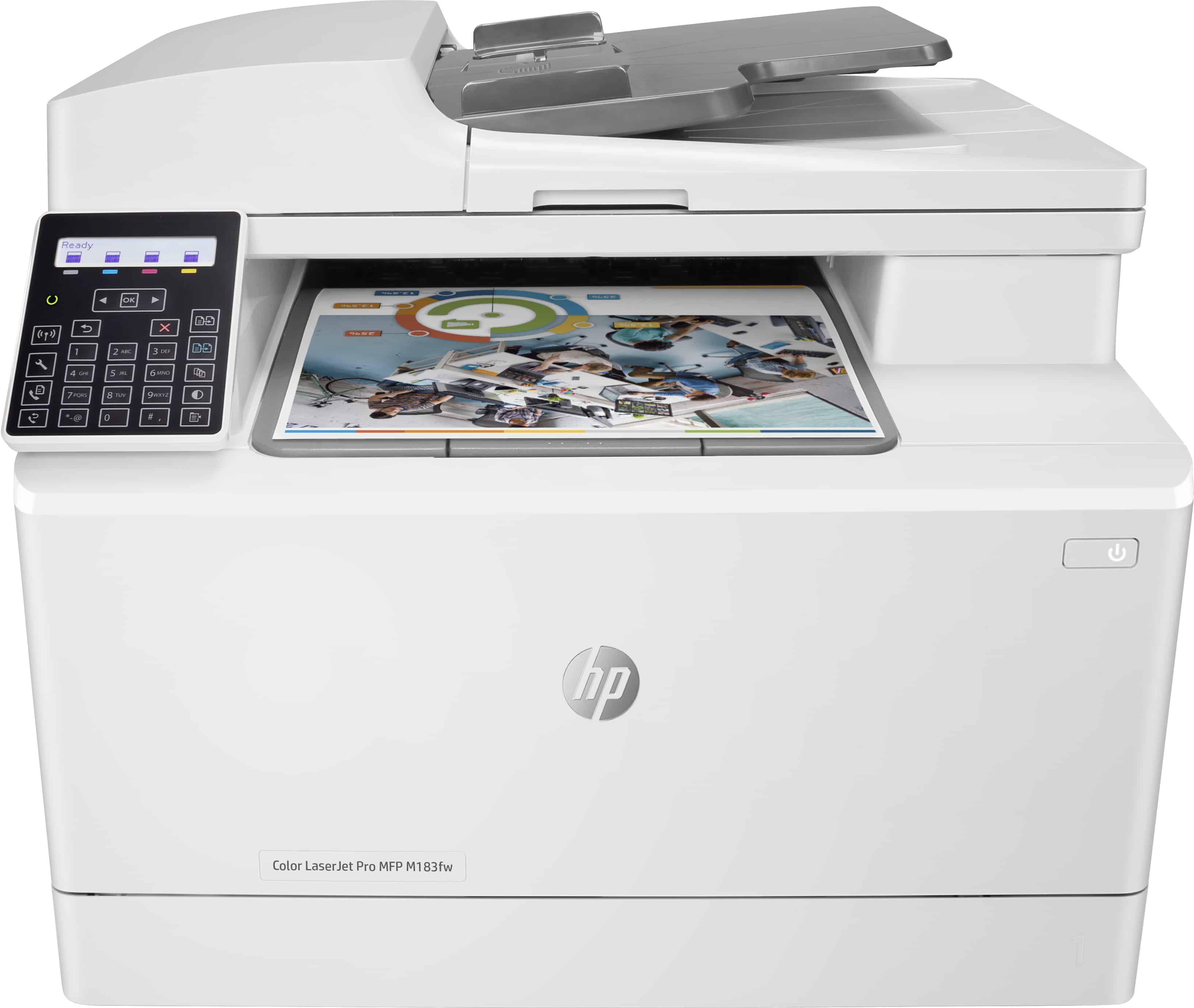 HP Color LaserJet Pro MFP M183fw, Printen, kopiëren, scannen, faxen, Automatische documentinvoer voor 35 vel; Energiezuinig; Optimale beveiliging; Dual-band Wi-Fi (7KW56A) thumbnail