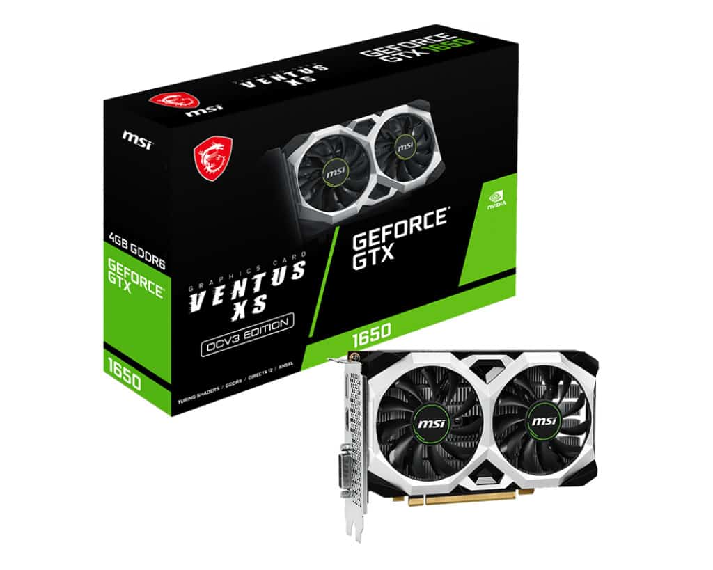 MSI VENTUS GeForce GTX 1650 D6 XS OCV3 NVIDIA 4 GB GDDR6 (GTX 1650 D6 VENTUS XS OCV3) thumbnail