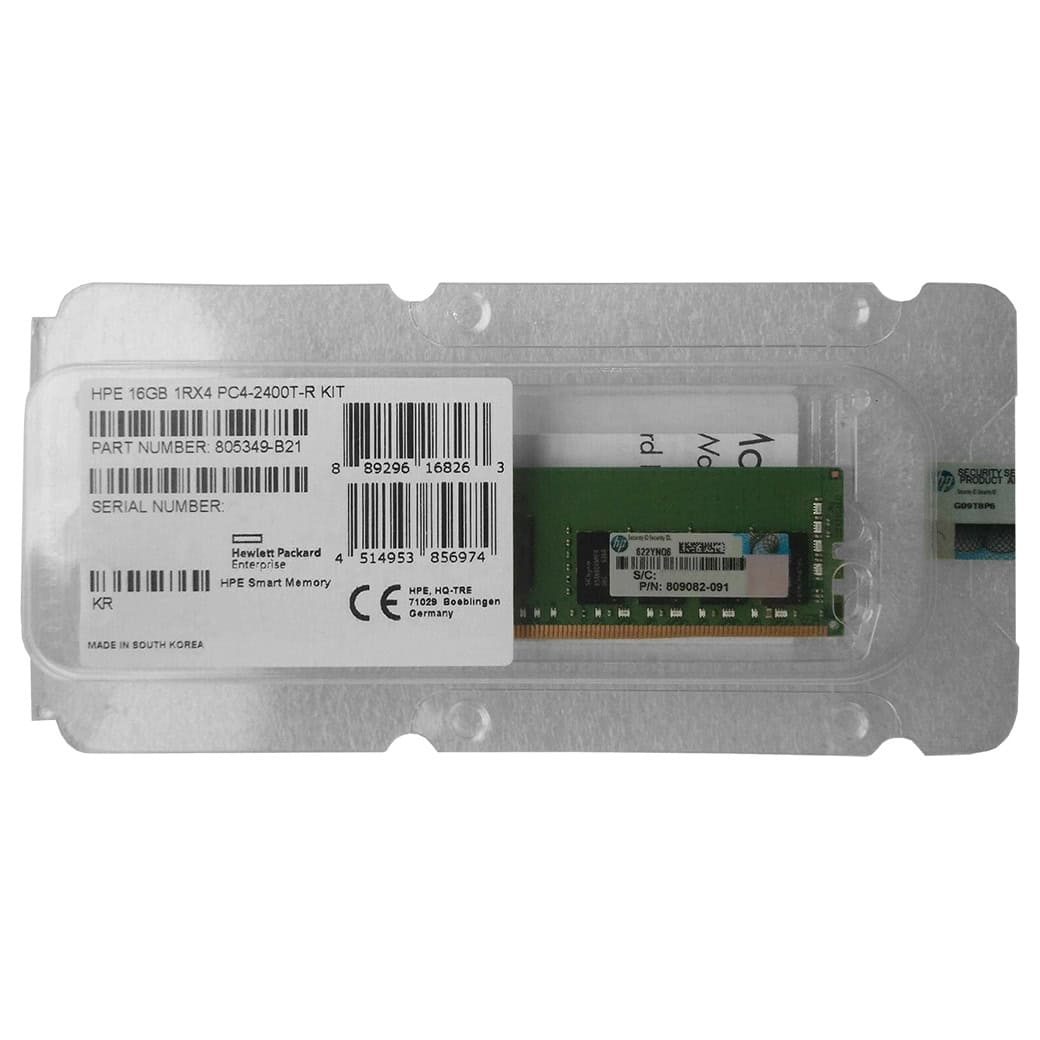 HP 16GB (1*16GB) 1RX4 PC4-19200T-R DDR4-2400MHZ RDIMM (805349-B21) thumbnail