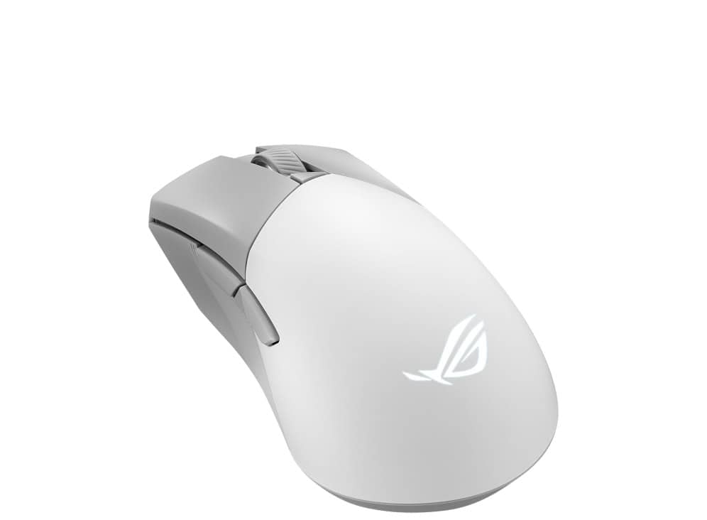 ASUS ROG Gladius III Wireless Aimpoint White muis Gamen Rechtshandig RF Wireless + Bluetooth + USB Type-A Optisch 36000 DPI (90MP02Y0-BMUA11) thumbnail