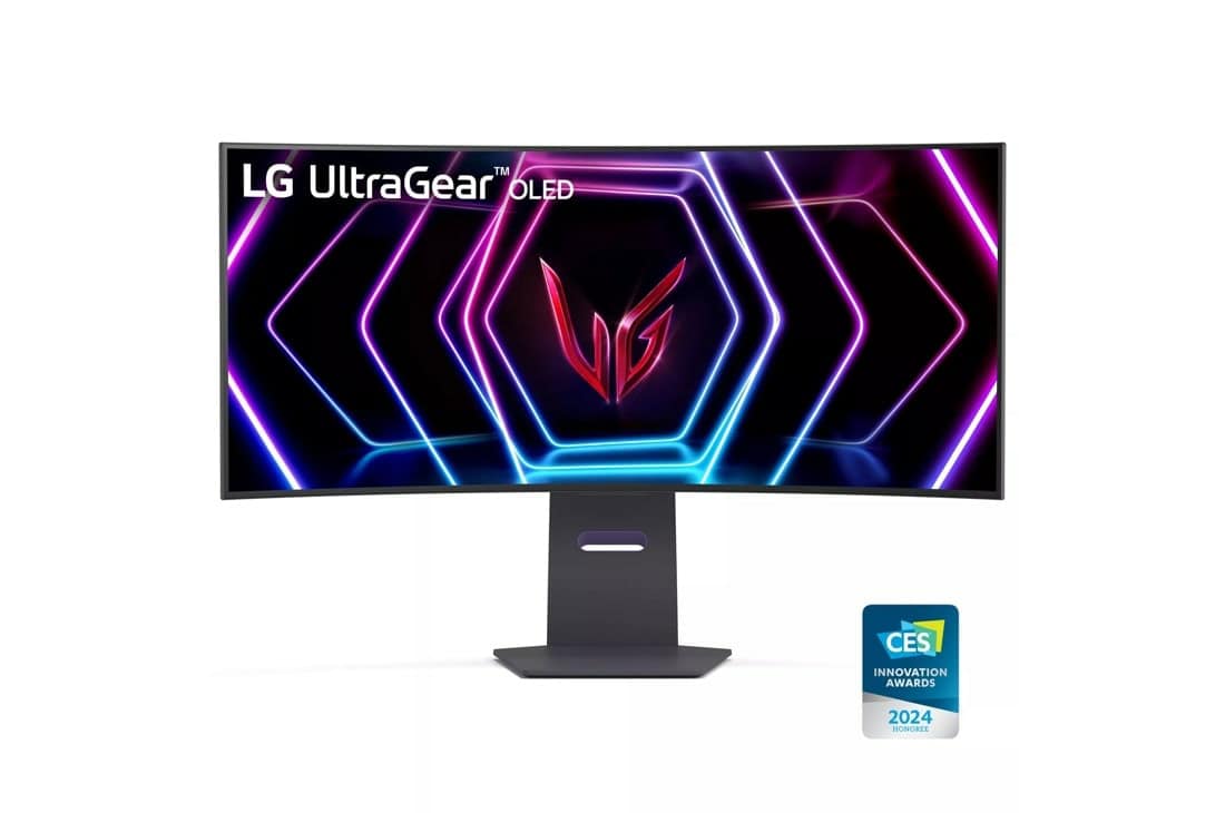 LG 39GS95QE-B computer monitor 86,4 cm (34) 3440 x 1440 Pixels Wide Quad HD OLED Zwart (32GS95UE-B.AEU) thumbnail