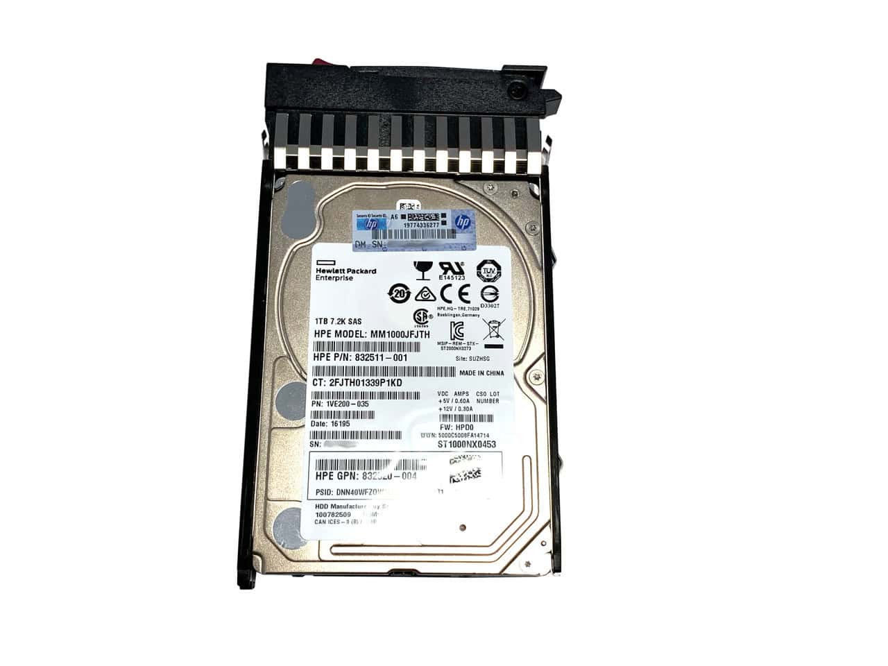HPE 1TB SAS 12G MDL 7.2K SFF HDD 832512-B21 (832983-001) thumbnail