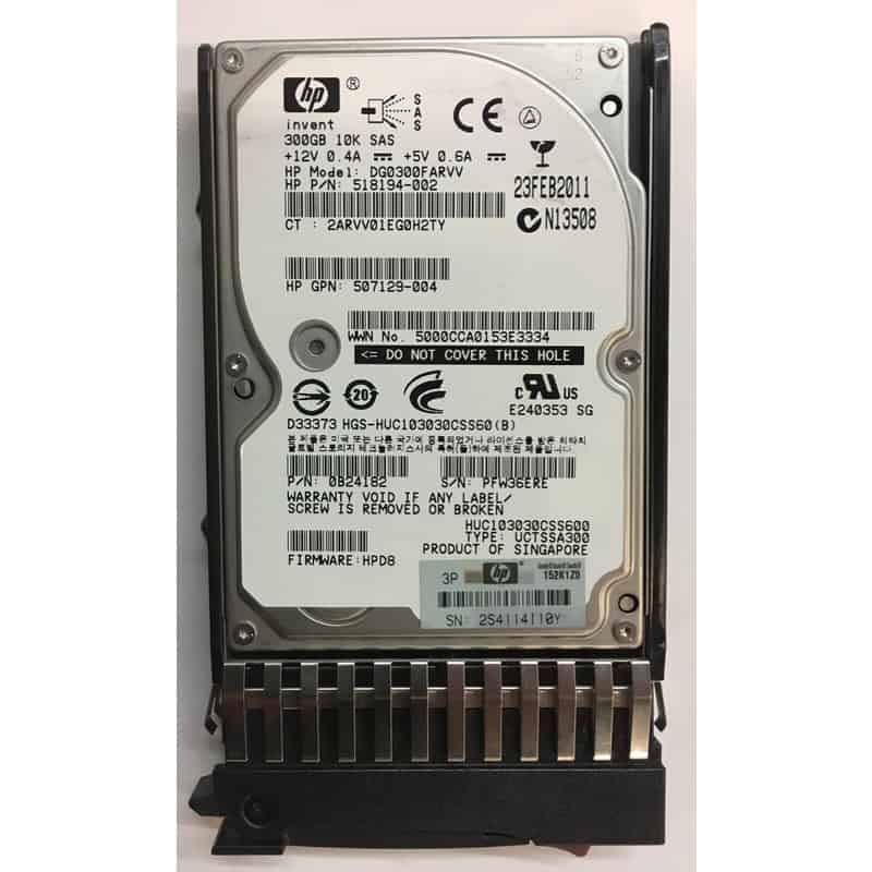 HP Harddisk 300GB hot-swap SAS 10K 2,5 inch (DG0300FARVV) thumbnail