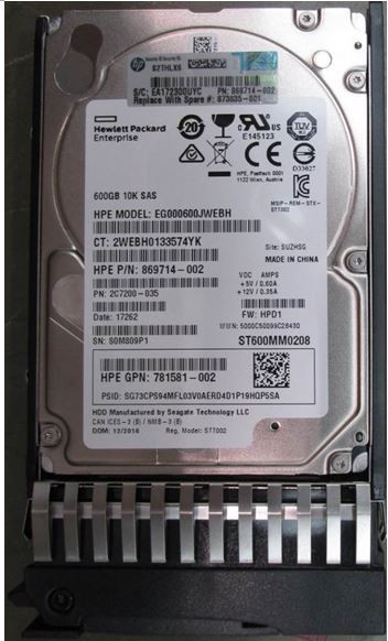 HP SPS-DRV HDD 600GB 12G 10K SFF SAS ST DS (873035-001) thumbnail