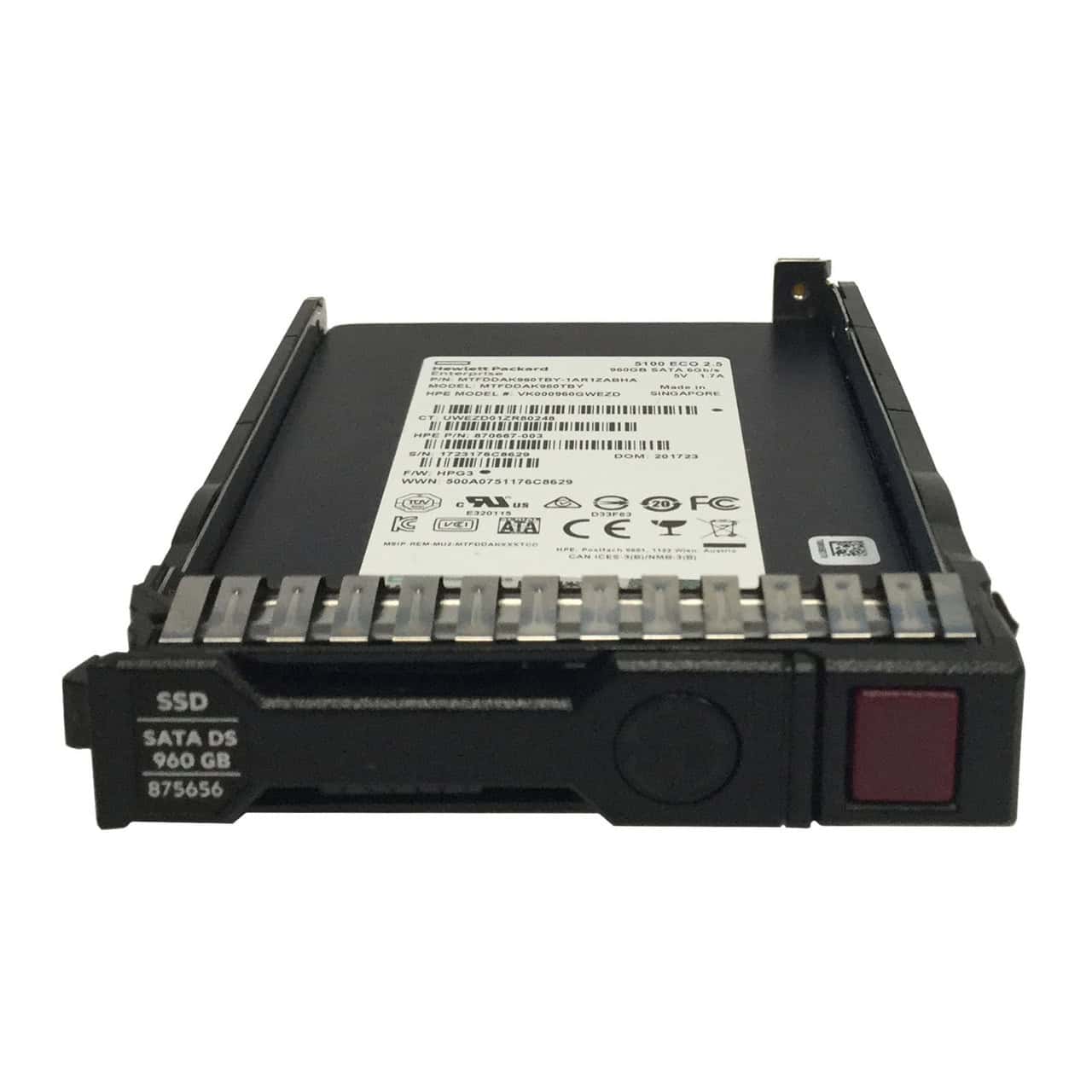 HPE 960GB SATA RI SFF SC DS SSD 875511-B21 (875656-001) thumbnail
