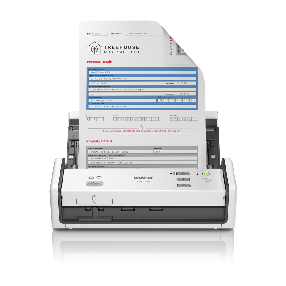 Brother ADS-1300 scanner ADF-scanner 600 x 600 DPI A4 Wit (ADS1300UN1) thumbnail