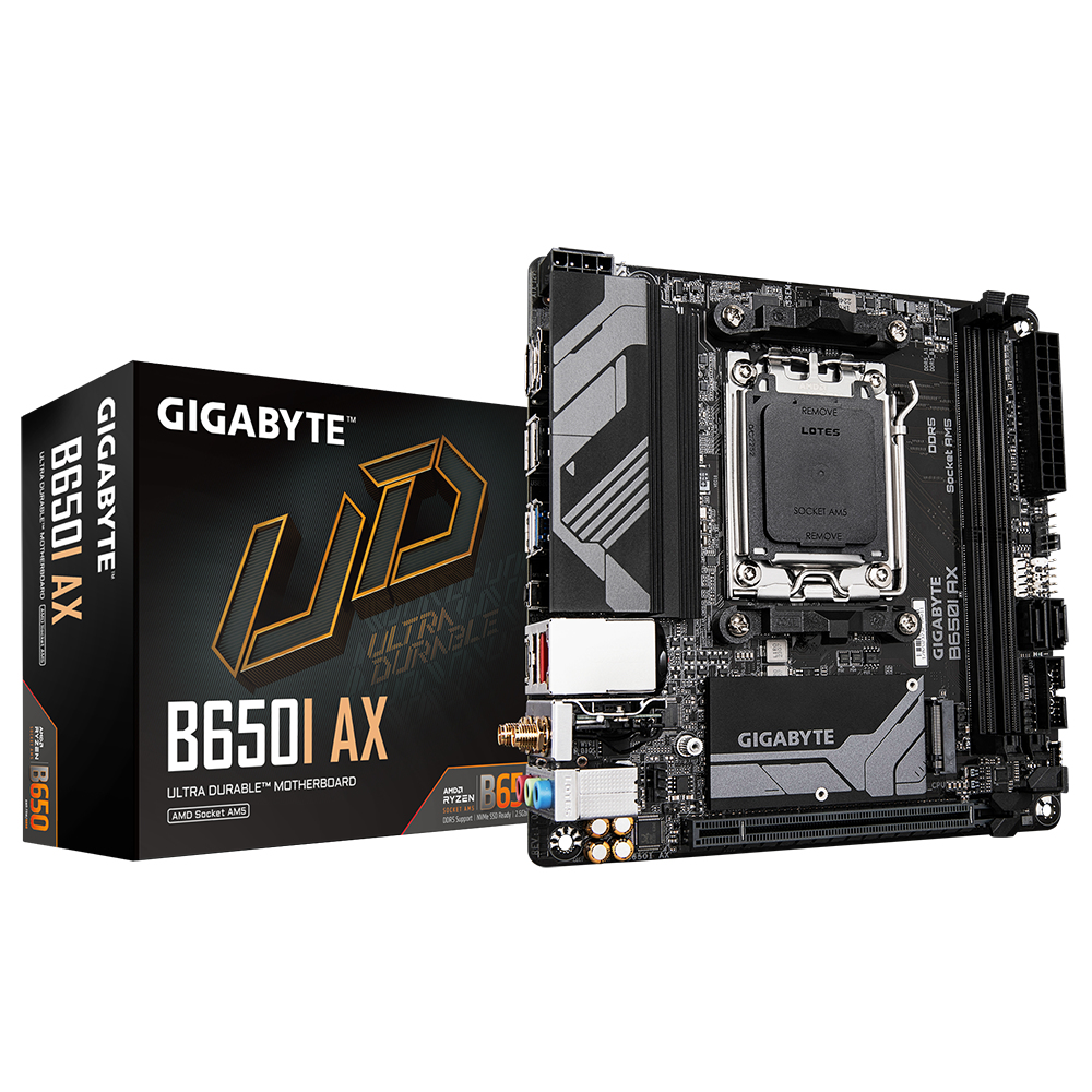 Gigabyte B650I AX moederbord AMD B650 Socket AM5 mini ITX (B650I AX) thumbnail