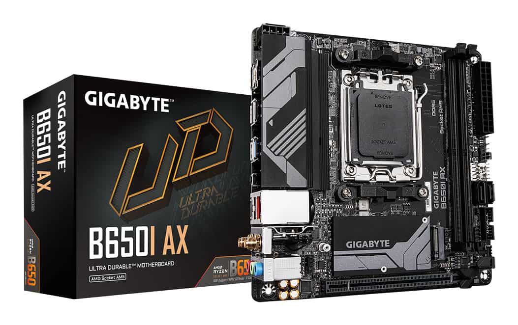 GIGABYTE B650I AX moederbord AMD B650 Socket AM5 mini ITX (B650I AX) thumbnail