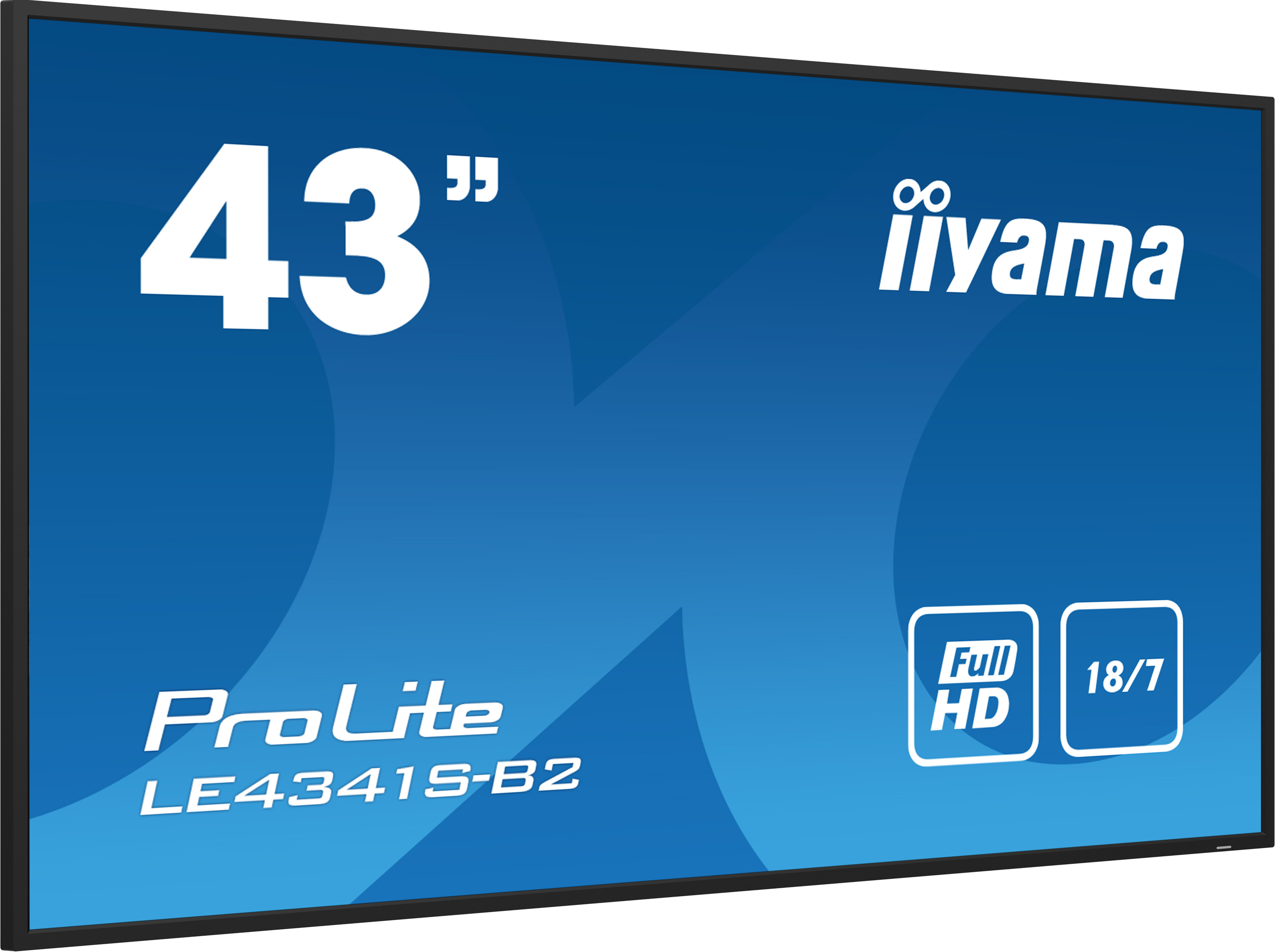 iiyama PROLITE LE4341S-B2 Digitale signage flatscreen 108 cm (42.5") LCD 350 cd/m² Full HD Zwart 18/7 (LE4341S-B2) thumbnail