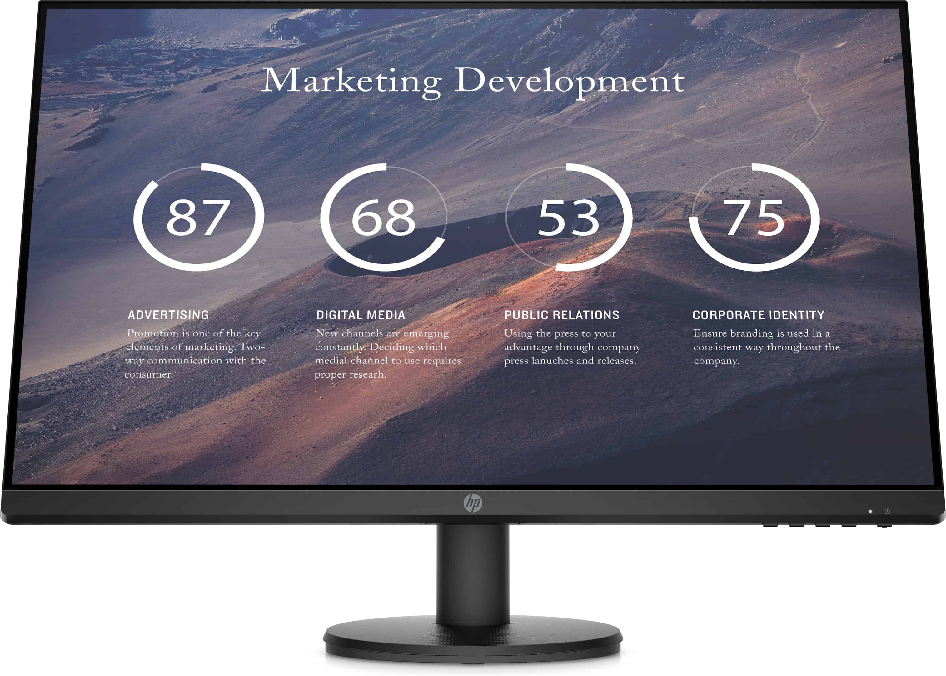 HP P27v G4 68,6 cm (27) 1920 x 1080 Pixels Full HD LCD Zwart (9TT20AA#ABB) thumbnail
