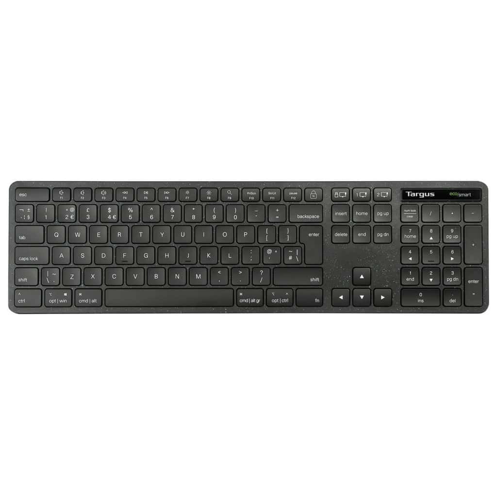 Targus EcoSmart AKB873NO toetsenbord Universeel RF-draadloos + Bluetooth QWERTY Scandinavisch Zwart (AKB873NO) thumbnail