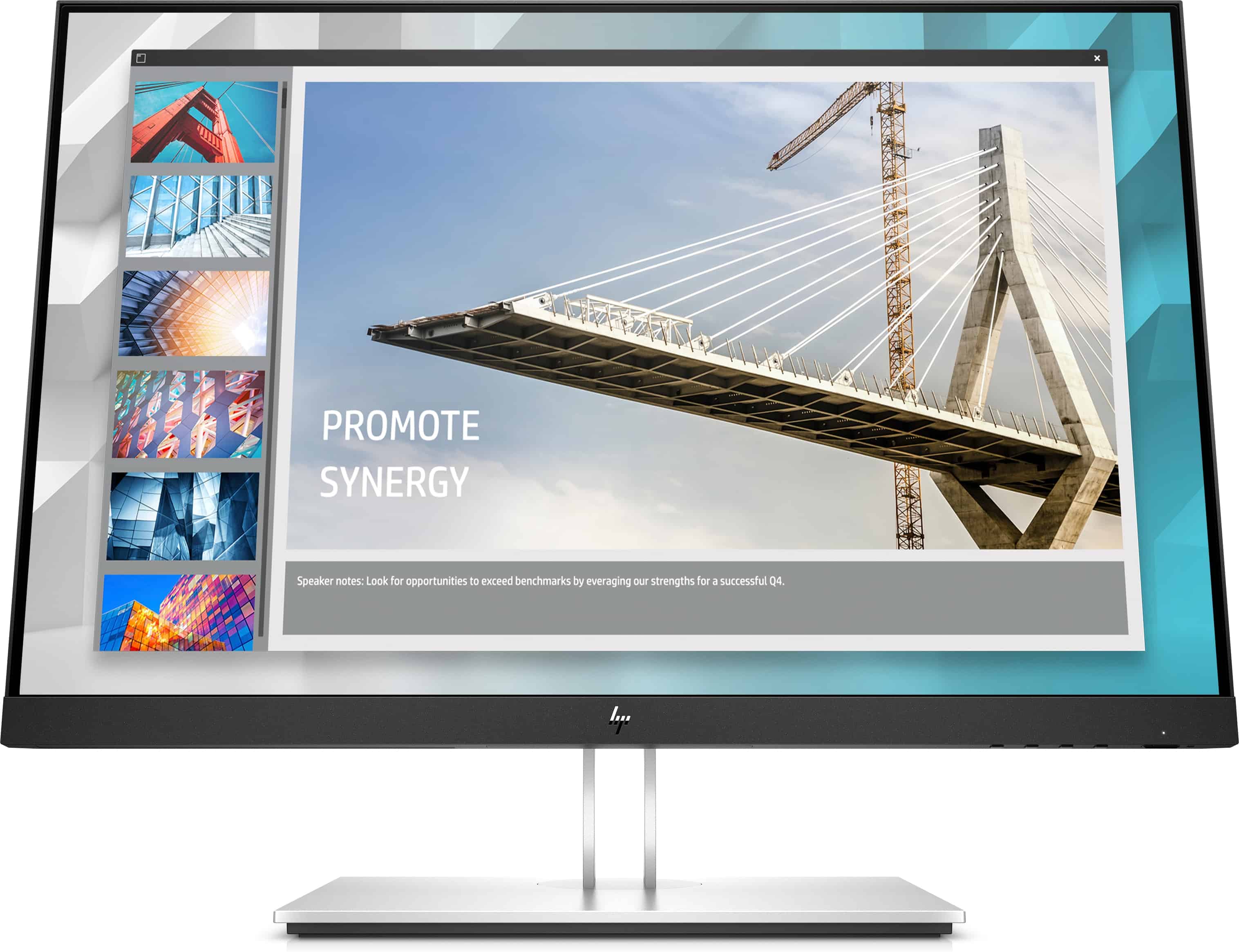 HP E-Series E24i G4 computer monitor 61 cm (24) 1920 x 1200 Pixels WUXGA Zwart, Zilver (9VJ40AA) thumbnail