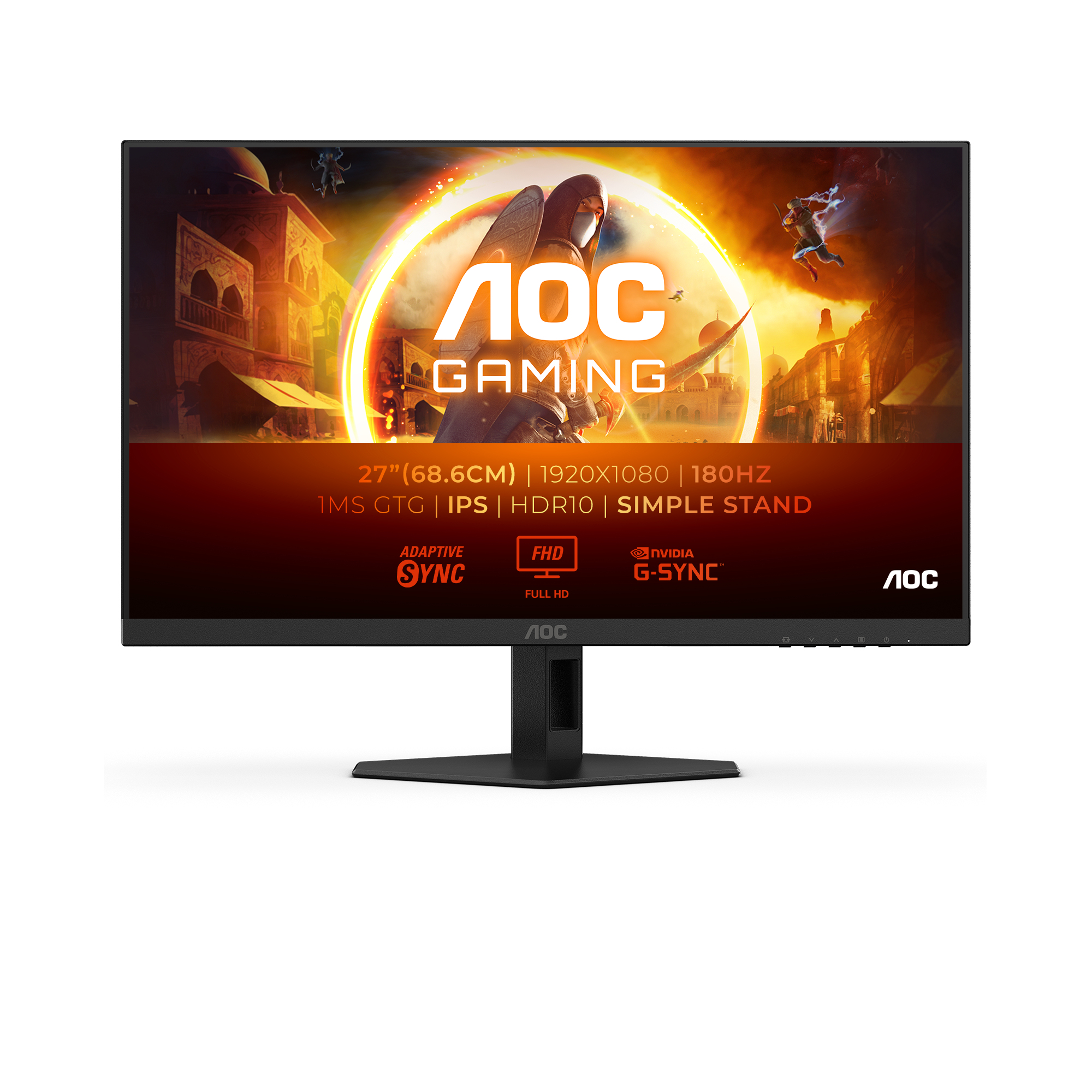 AOC 27G4XE computer monitor 68,6 cm (27") 1920 x 1080 Pixels Full HD LCD Zwart, Grijs (27G4XE) thumbnail