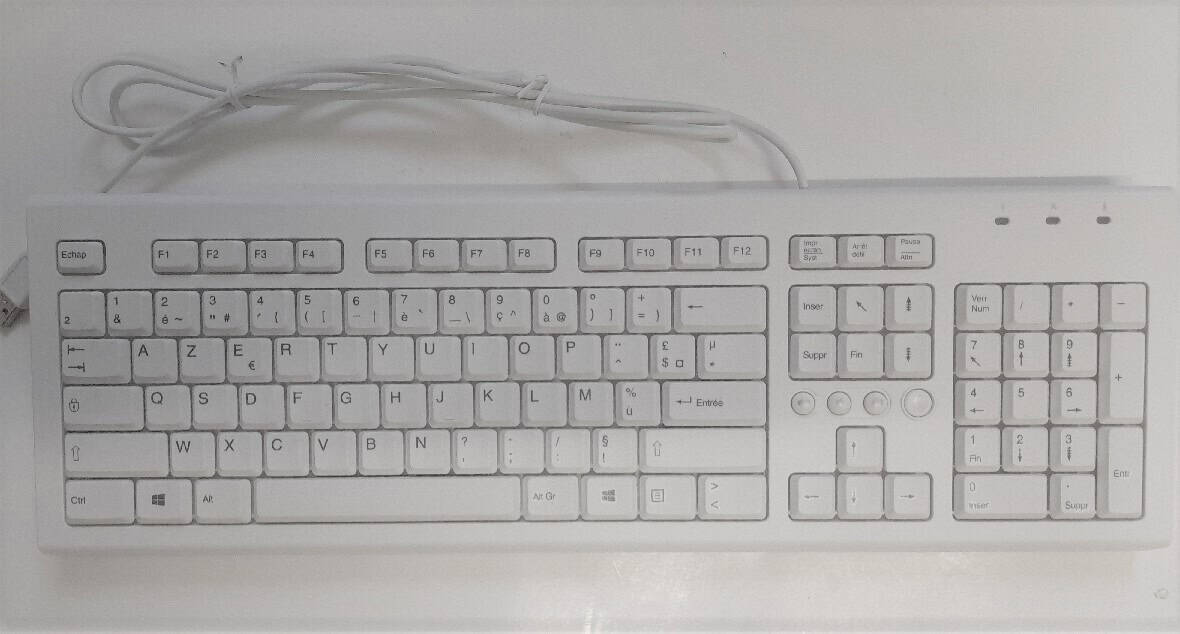 HP WHT UNVRSL Katydid wired USB KBD FR (904367-051) thumbnail