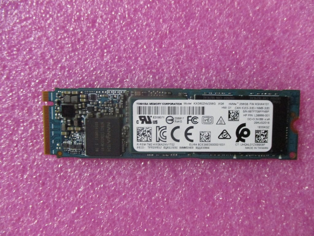 HP SPS-SSD 256GB M.2 2280 PC601 PCIe Gen3x4 (L71935-001) thumbnail