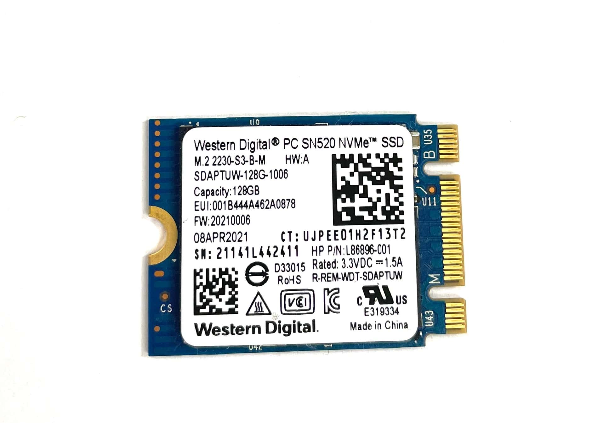 HP SPS-SSD 128GB 2230 PCIe NVMe Value (M11040-007) thumbnail