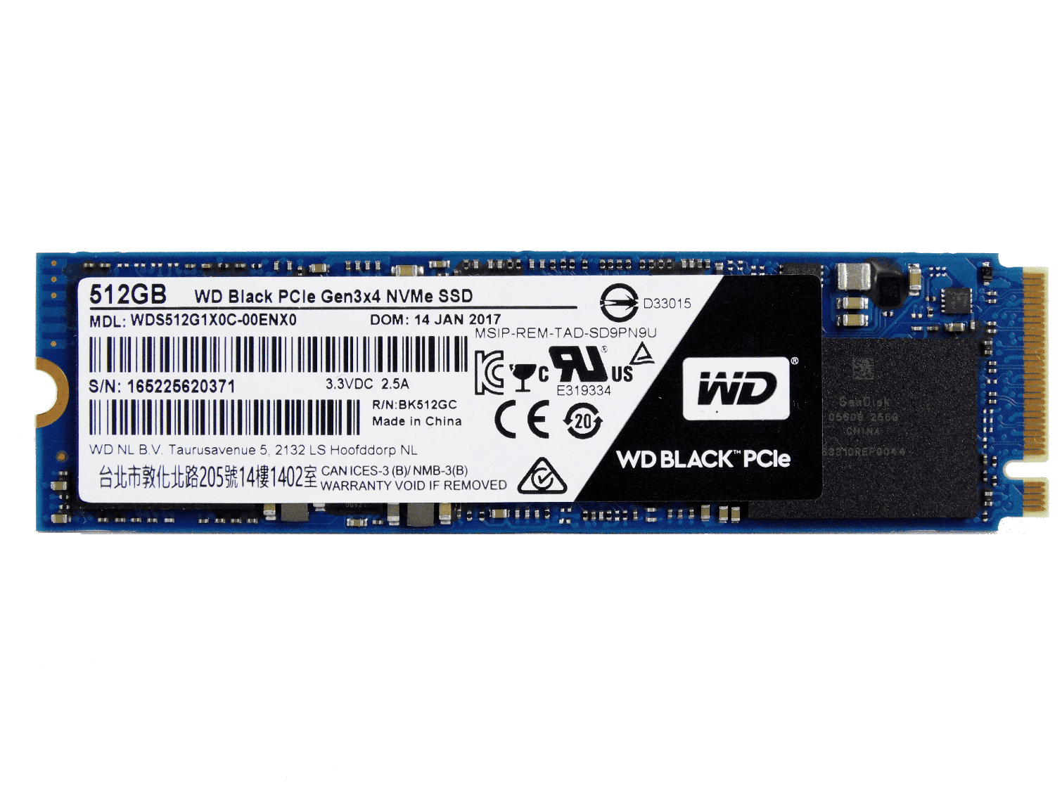 HP SPS-SSD WD Black 512G 2280 PCIe NVMe TLC (M83822-001) thumbnail