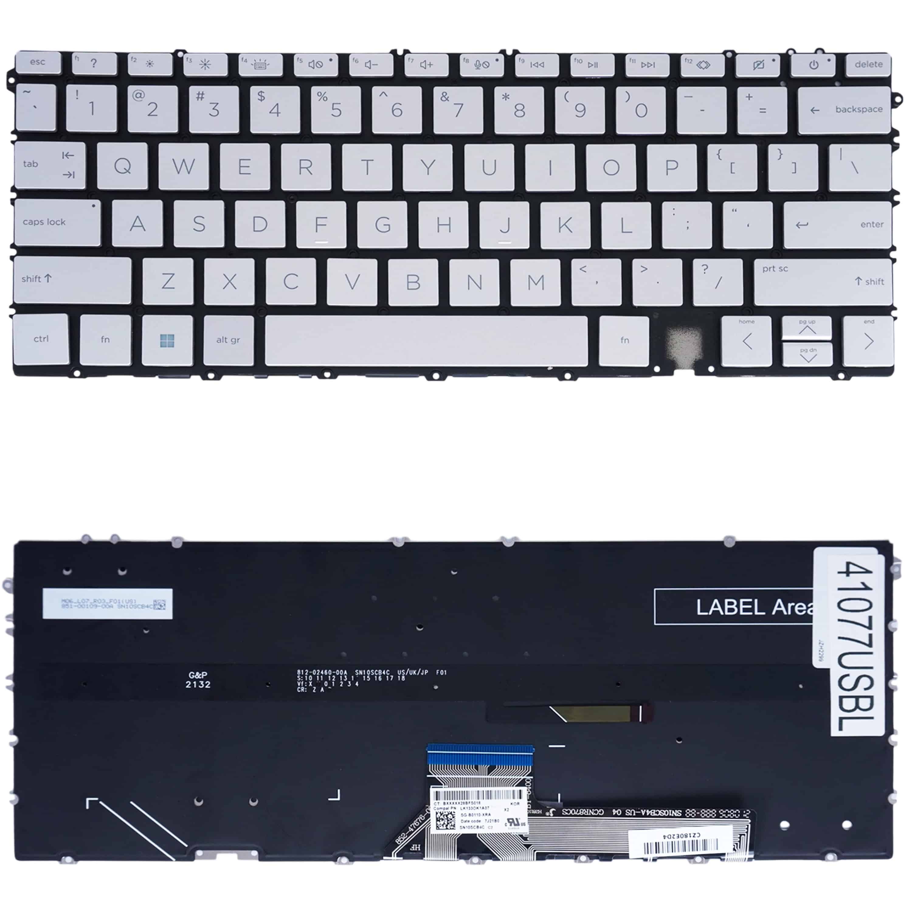 HP SPS-KEYBOARD NSV BL BEL (N10735-A41) thumbnail