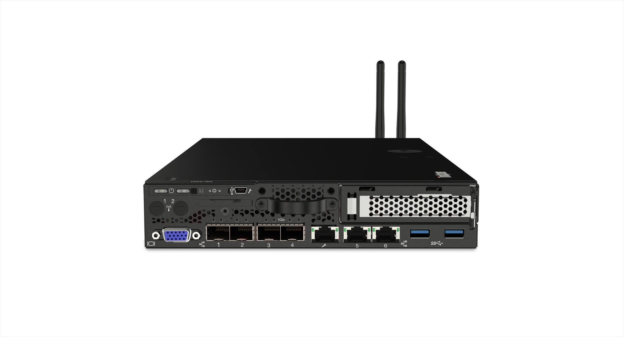 Lenovo ThinkSystem SE350 server Rack (1U) Intel® Xeon® D D-2143IT 2,2 GHz 32 GB DDR4-SDRAM (7D1XA02KEA) thumbnail