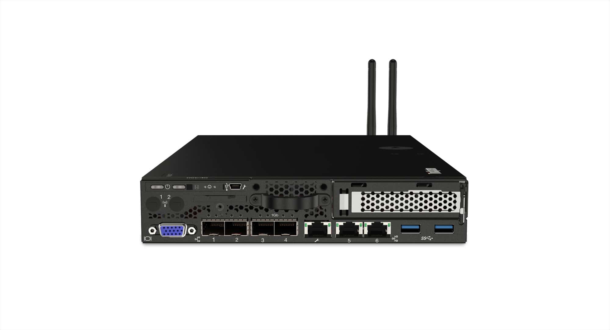 Lenovo ThinkSystem SE350 server Rack (1U) Intel® Xeon® D D-2143IT 2,2 GHz 32 GB DDR4-SDRAM (7D1XA02KEA) thumbnail