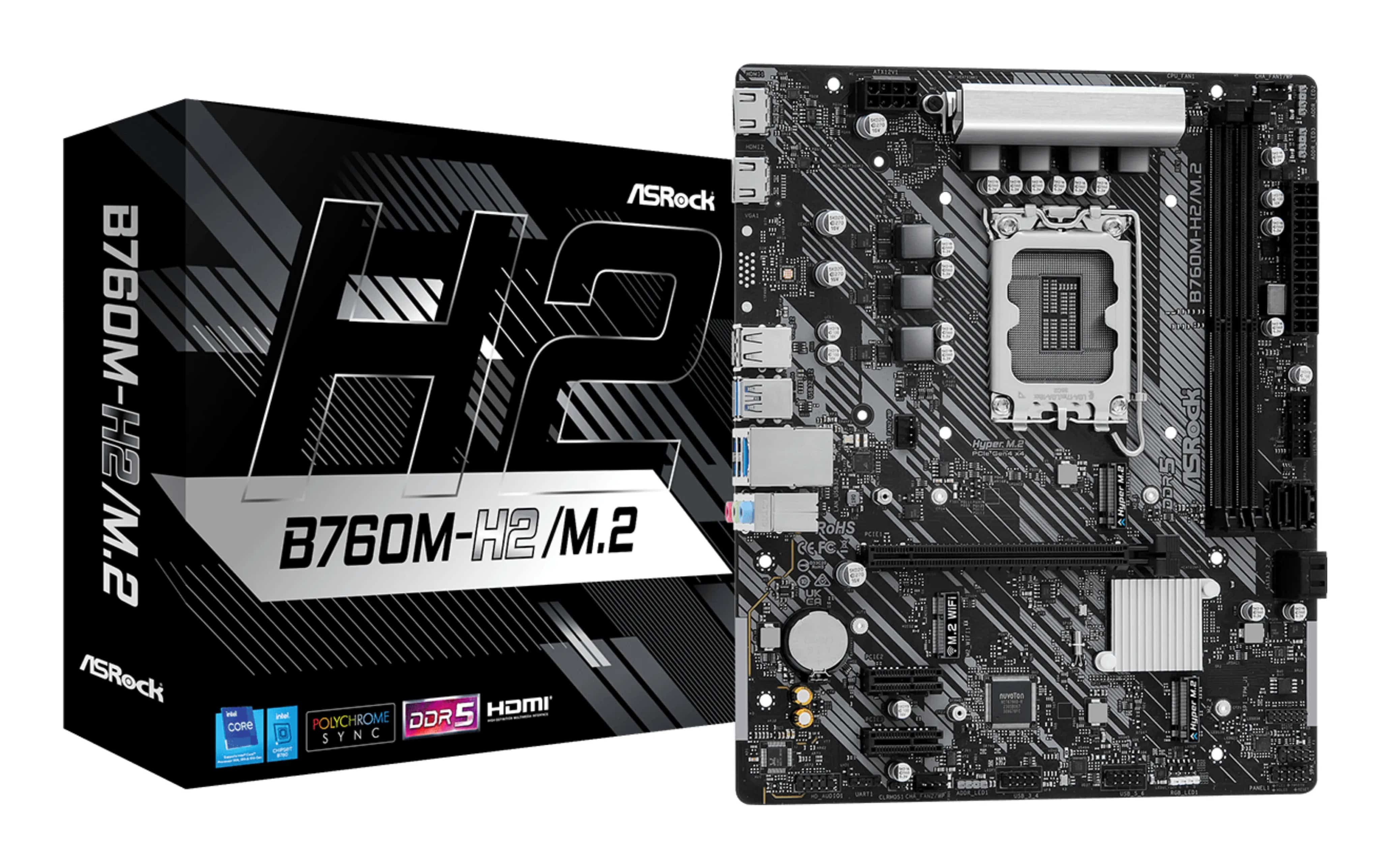 ASROCK B760M-H2/M.2 (1700) (D) (90-MXBN00-A0UAYZ) thumbnail