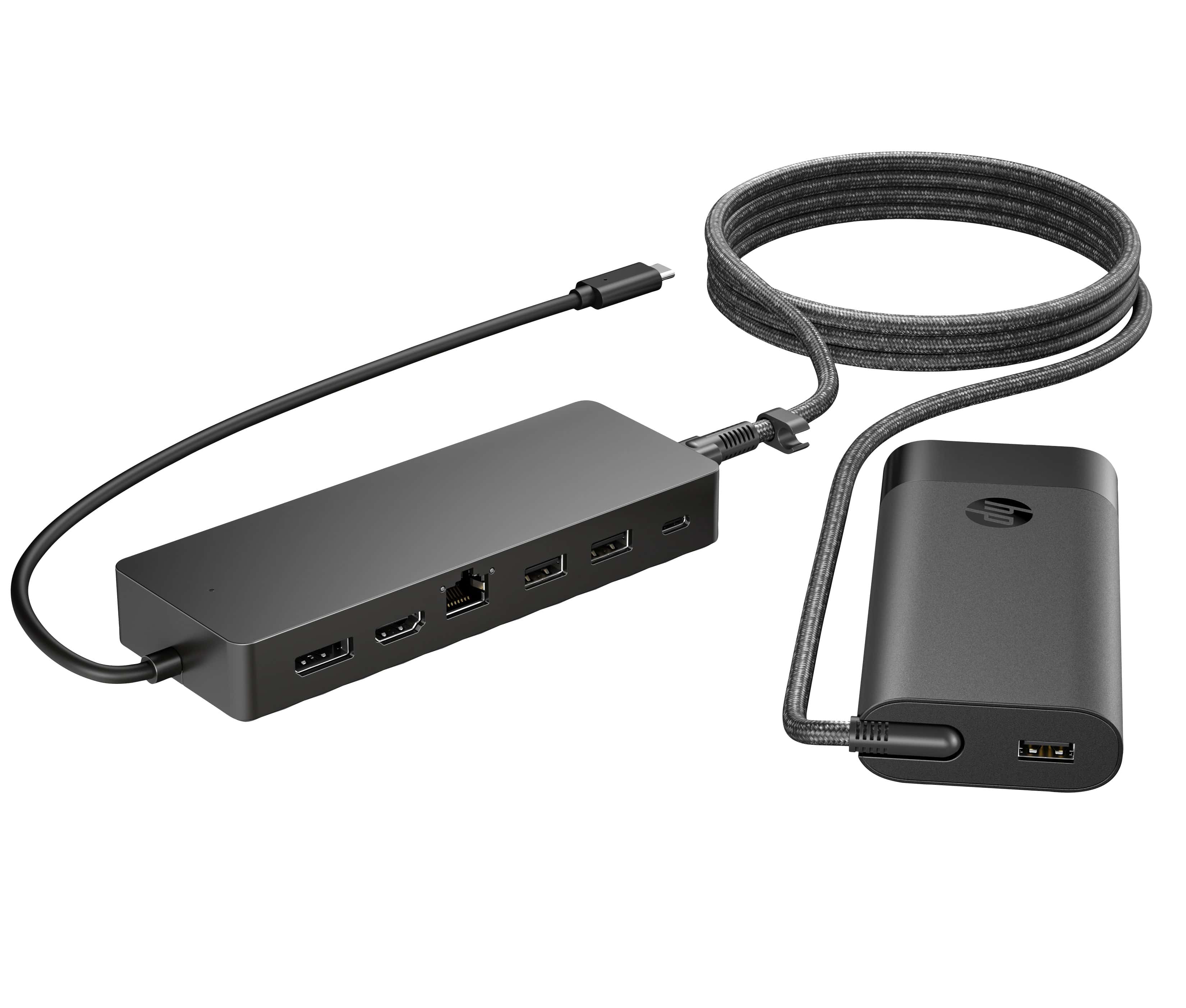 HP Universal USB-C-hub- en laptopladercombinatie (9H0H9AA#ABB) thumbnail