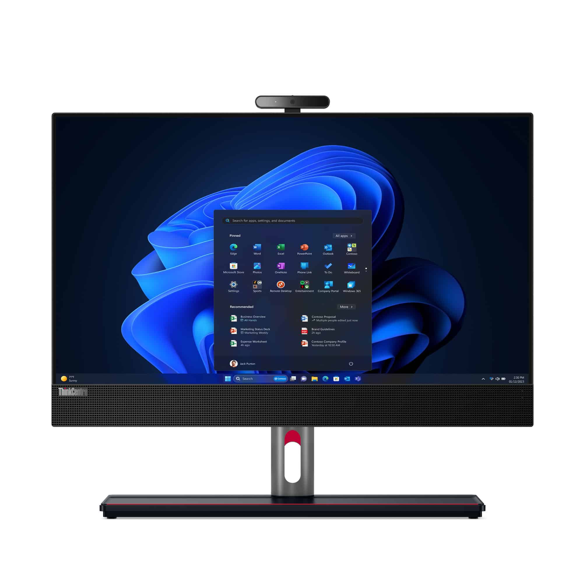Lenovo ThinkCentre M90a Gen 5 Intel® Core™ i5 i5-14500 60,5 cm (23.8") 1920 x 1080 Pixels Touchscreen Alles-in-één-pc 16 GB DDR5-SDRAM 512 GB SSD Windows 11 Pro Wi-Fi 6E (802.11ax) Zwart (12SH000EGE) thumbnail