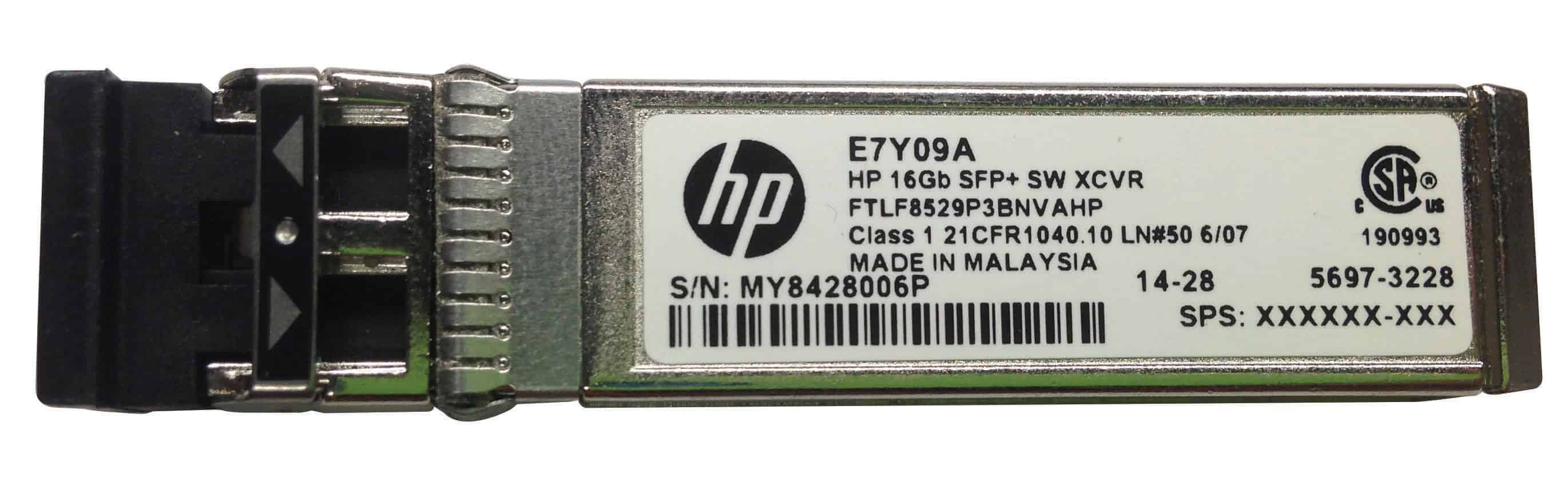 Hewlett Packard Enterprise 16GB SFP+ Short Wave 1-pack Extended Temperature Transceiver netwerk transceiver module Vezel-optiek 16000 Mbit/s SFP+ 850 nm (E7Y09A) thumbnail Hewlett Packard Enterprise 16GB SFP+ Short Wave 1-pack Extended Temperature Transceiver netwerk transceiver module Vezel-optiek 16000 Mbit/s SFP+ 850 nm (E7Y09A) thumbnail