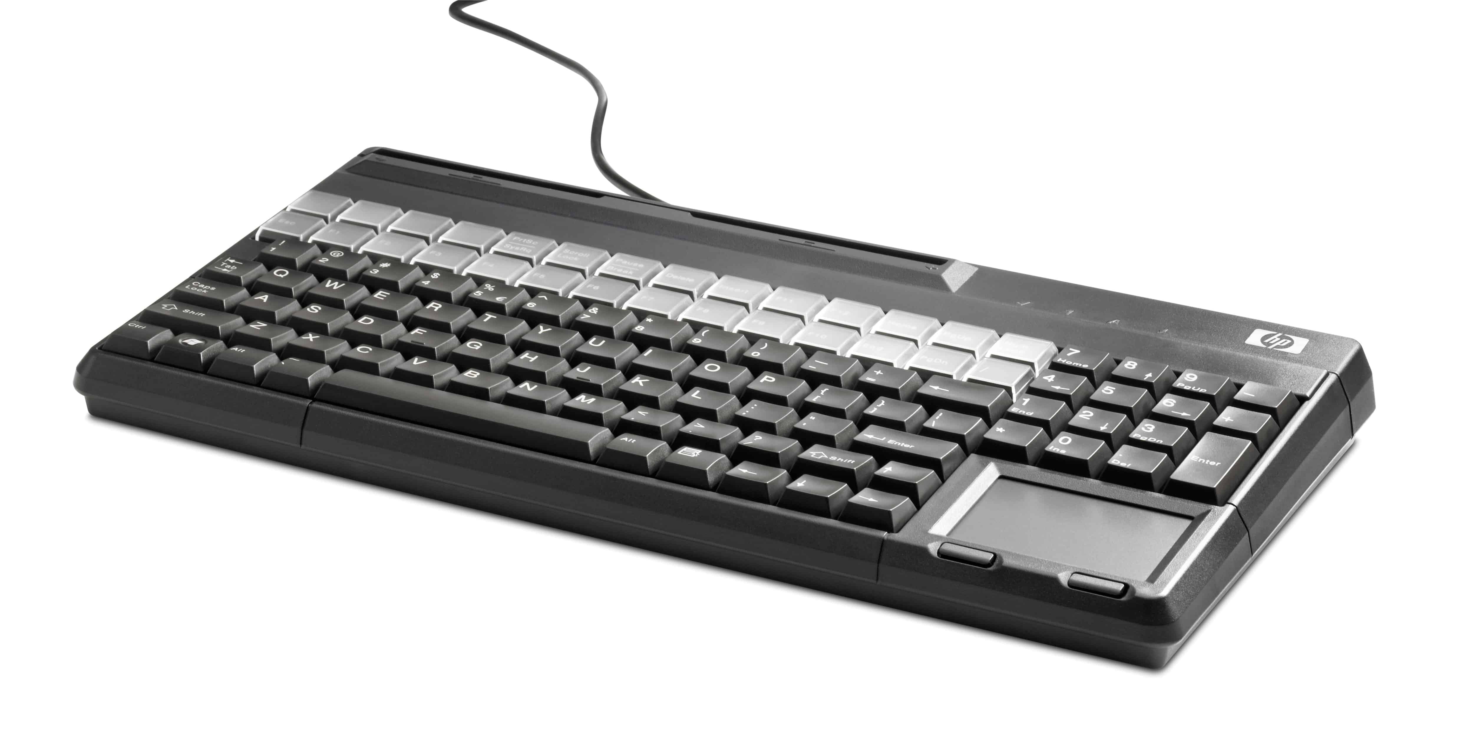 HP USB-toetsenbord met magneetstriplezer voor POS (FK218AA#ABB) thumbnail