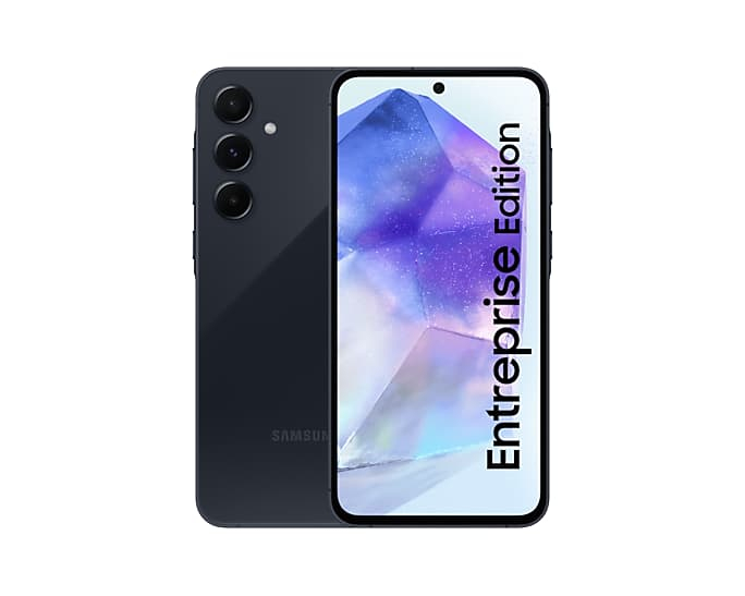 Samsung Galaxy A55 5G Entreprise Edition 16,8 cm (6.6) Hybride Dual SIM Android 14 USB Type-C 8 GB 128 GB 5000 mAh Marineblauw (SM-A556BZKAEEB) thumbnail Samsung Galaxy A55 5G Entreprise Edition 16,8 cm (6.6) Hybride Dual SIM Android 14 USB Type-C 8 GB 128 GB 5000 mAh Marineblauw (SM-A556BZKAEEB) thumbnail