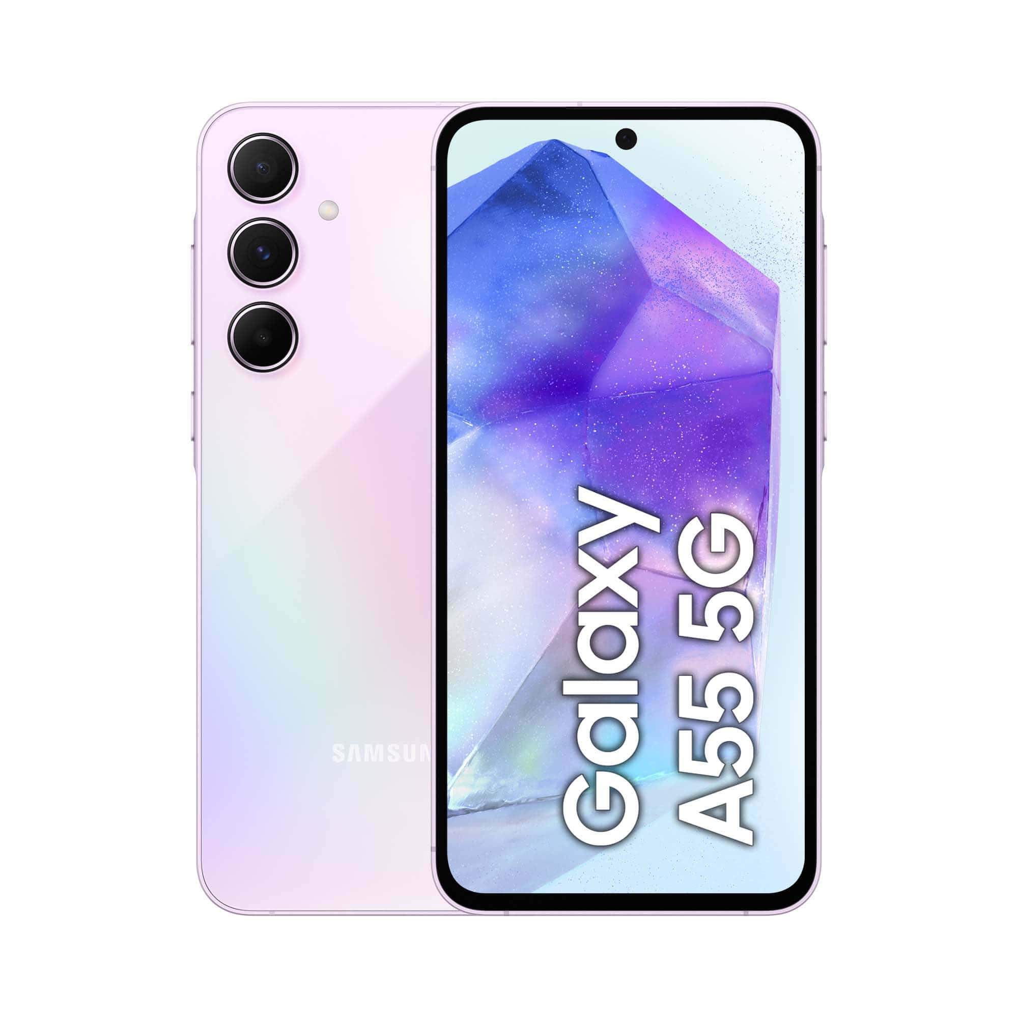 Samsung Galaxy A55 5G 16,8 cm (6.6) Hybride Dual SIM Android 14 USB Type-C 8 GB 128 GB 5000 mAh Lila (SM-A556BLVAEUE) thumbnail Samsung Galaxy A55 5G 16,8 cm (6.6) Hybride Dual SIM Android 14 USB Type-C 8 GB 128 GB 5000 mAh Lila (SM-A556BLVAEUE) thumbnail